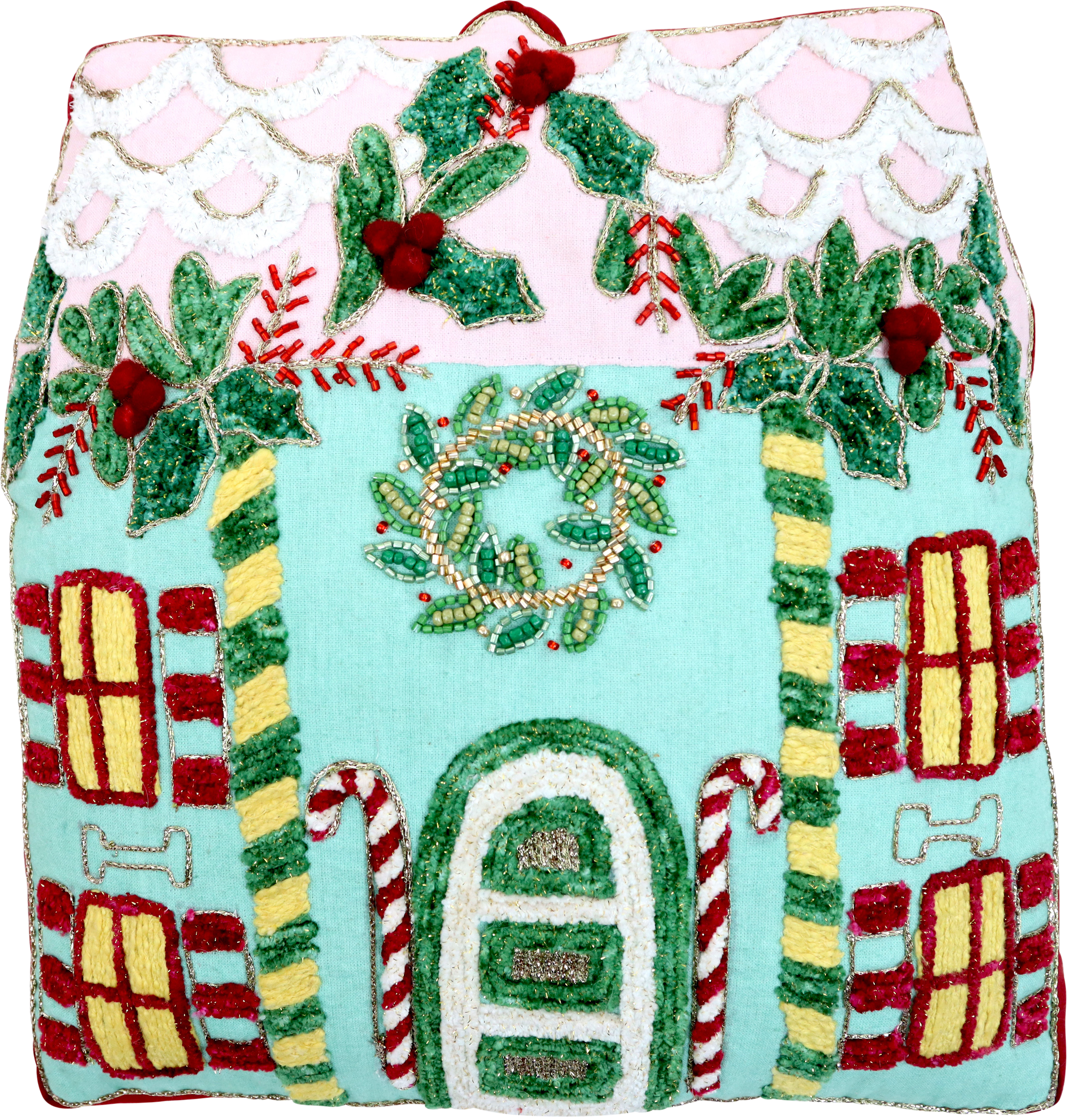 1194 CUSCINO WEIHNACHTSHAUS 31X29