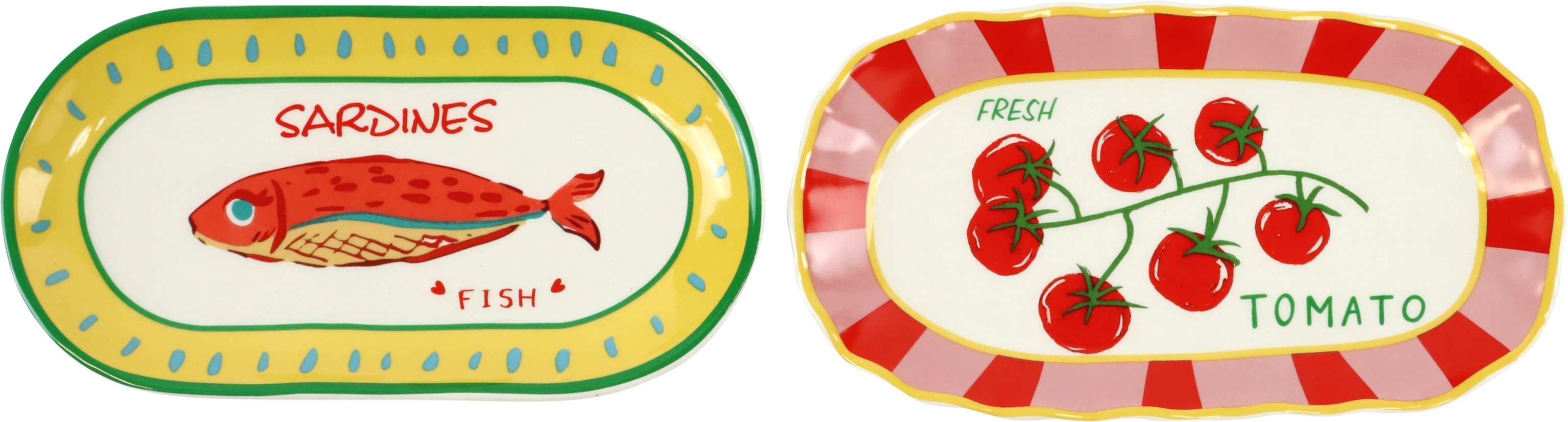 1343 PLATES TOMATO CATCH  S/2