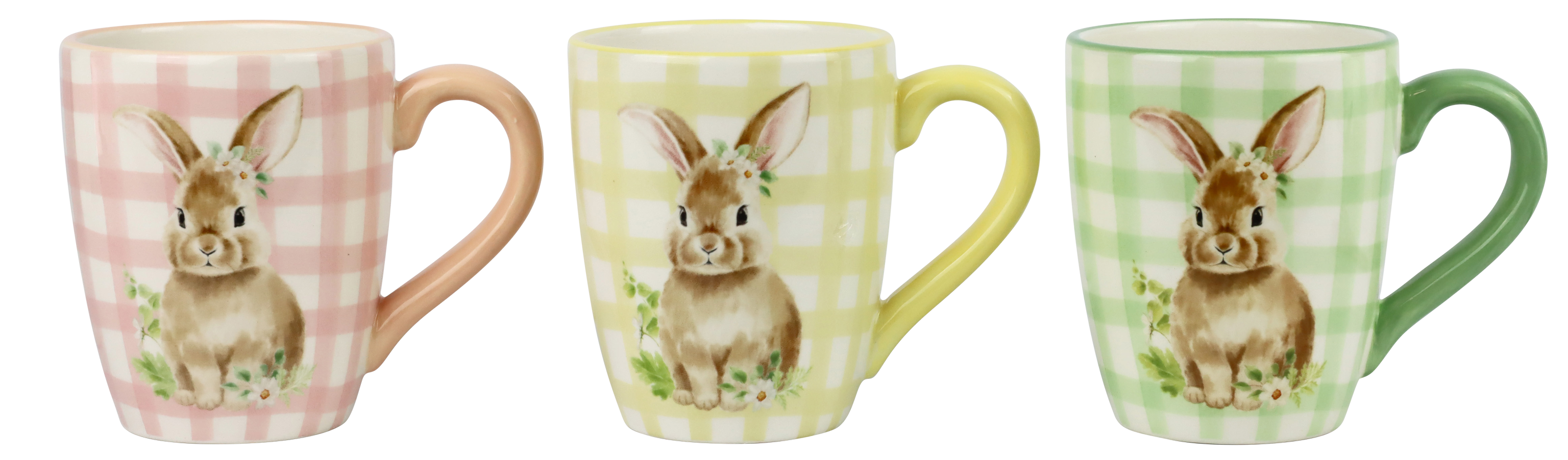 1631 BUNNY CUPS RABBIT LOVE  3PZ