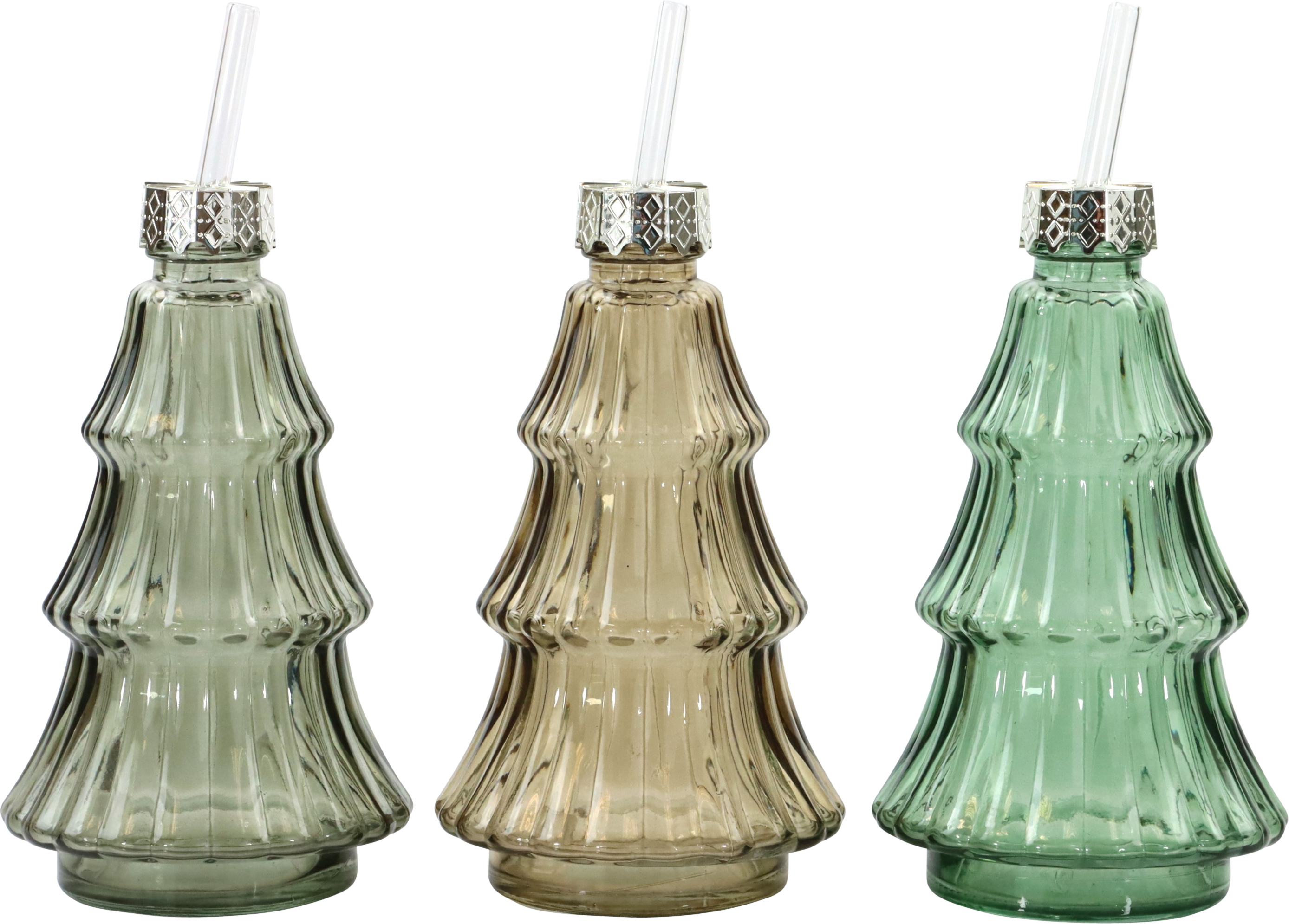 1782 GLASSES XMAS TREE  S/3