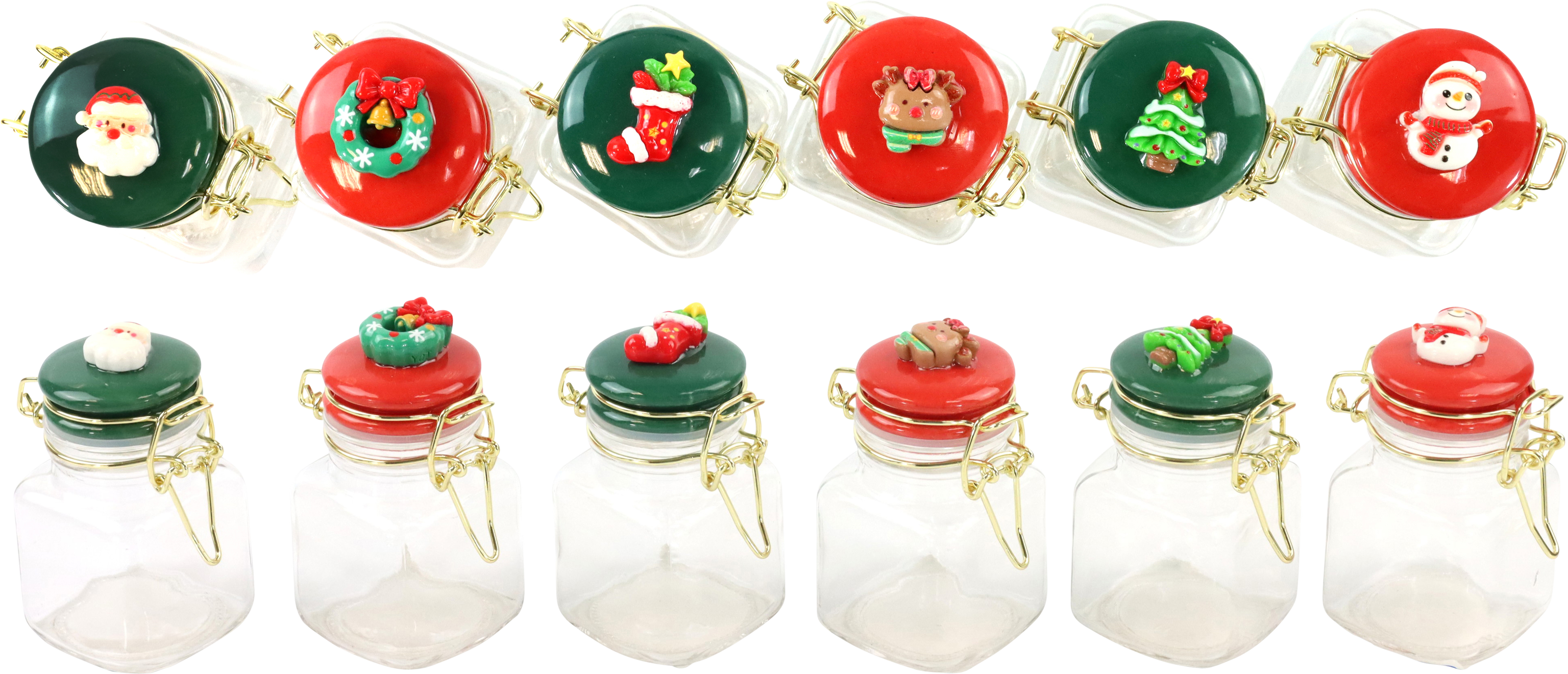 1785 GLASSTINS CANDY CANE  S/6