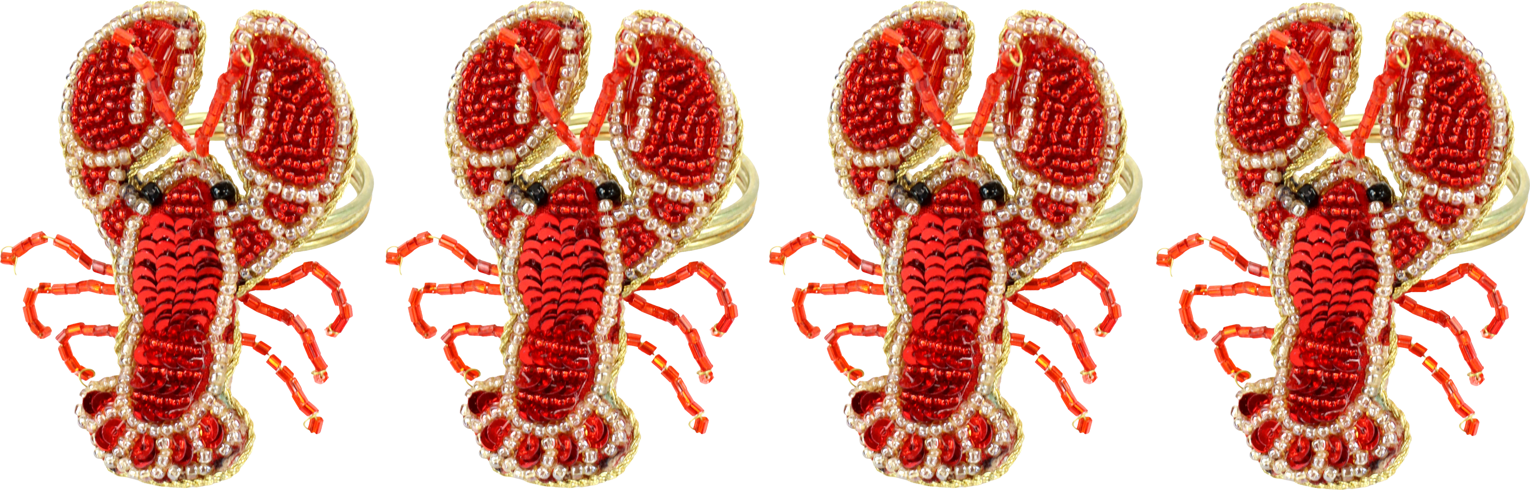 1938 NAPKINRINGS LOBSTER  S/4
