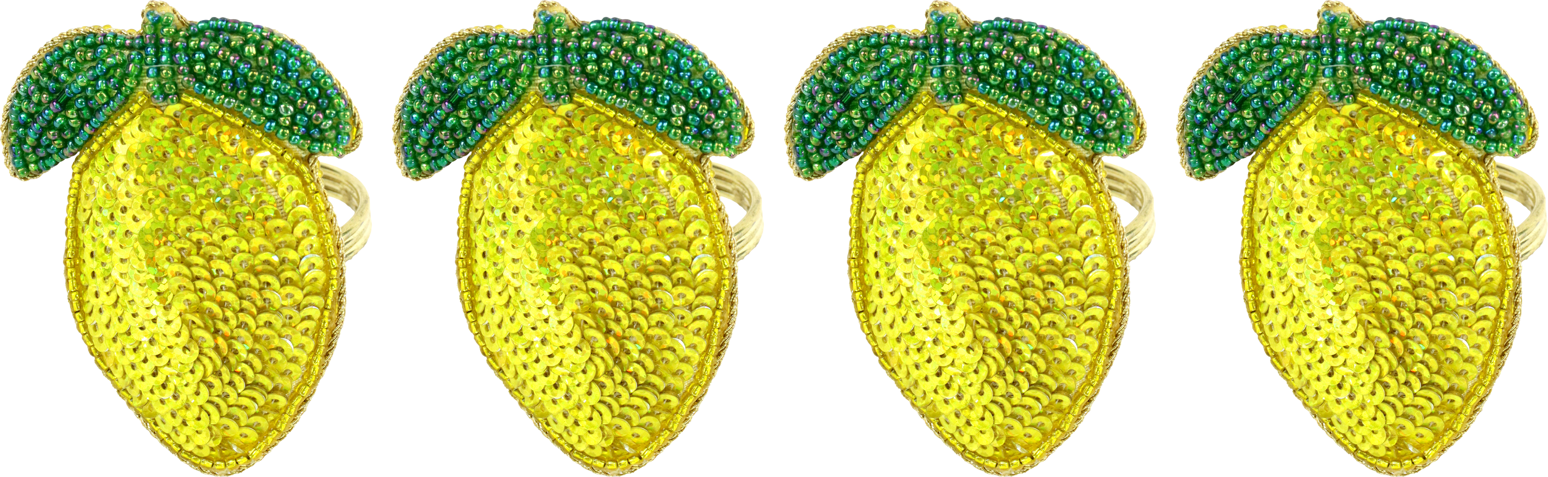 1954 NAPKINRINGS LEMON  S/4