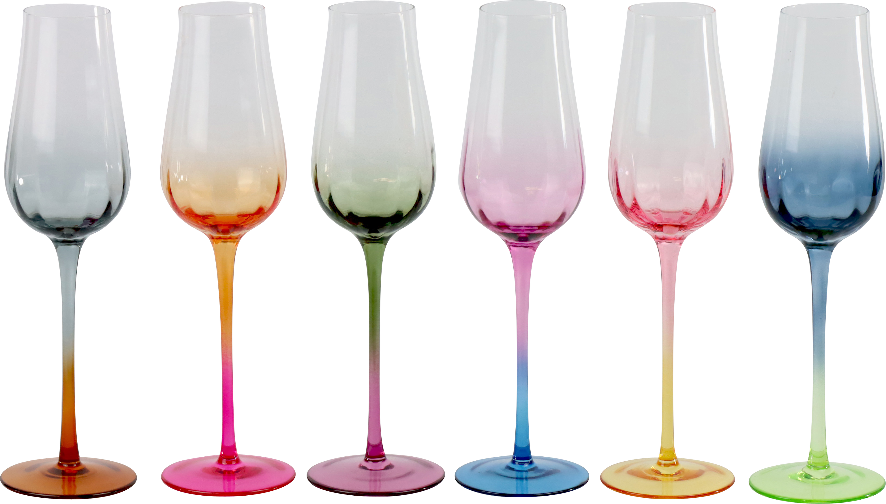2520 SEKTGLÄSER RAINBOW  S/6