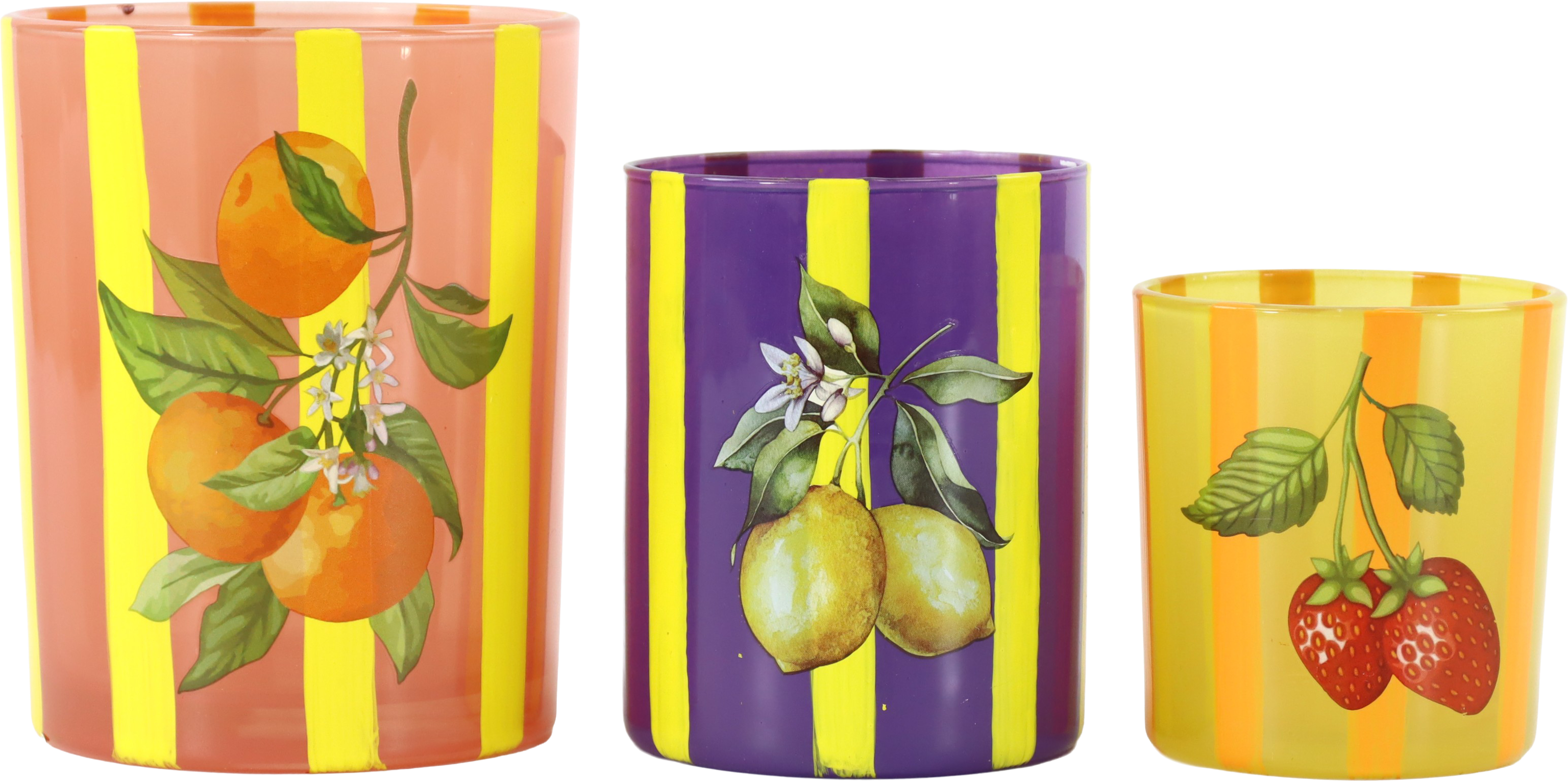 2632 VOTIVES FRUIT LIGHTS  S/3