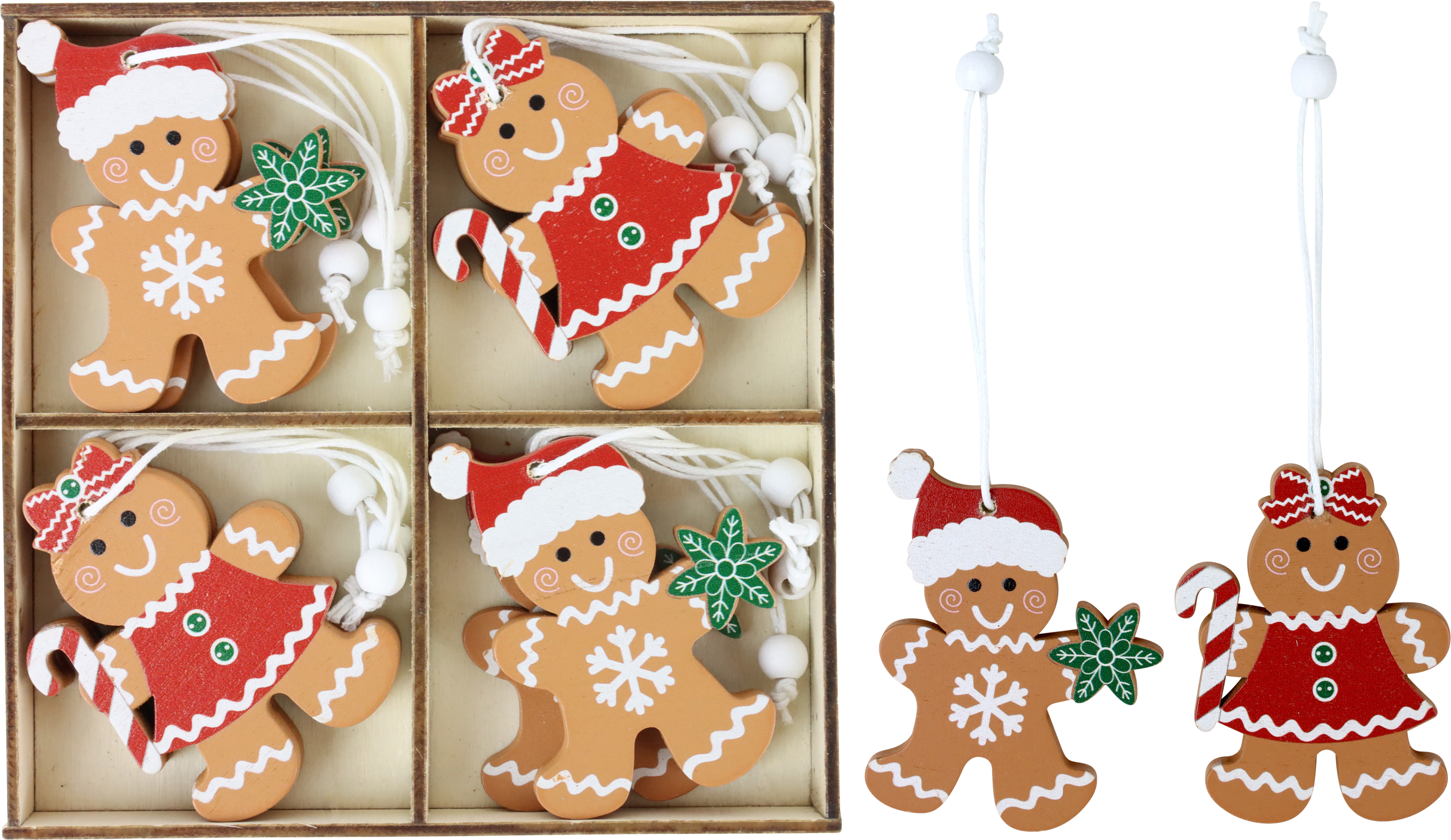 2745 WOODEN BOX  GINGERBREAD MAN  S/12