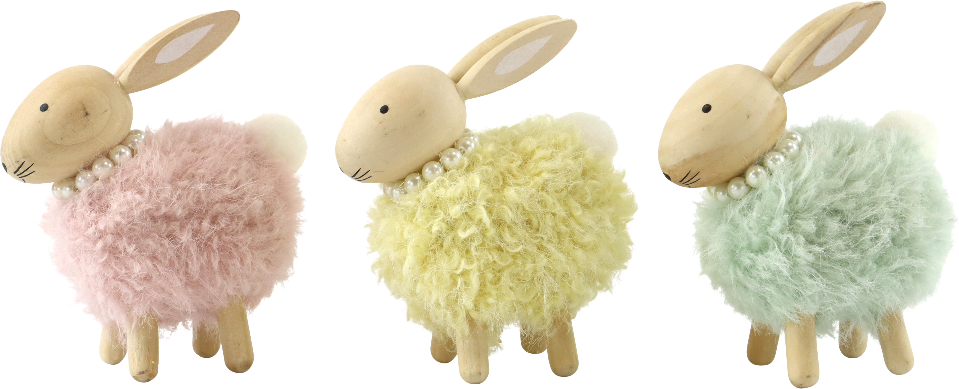 2836 RABBITS PASTEL BUNNY  S/3