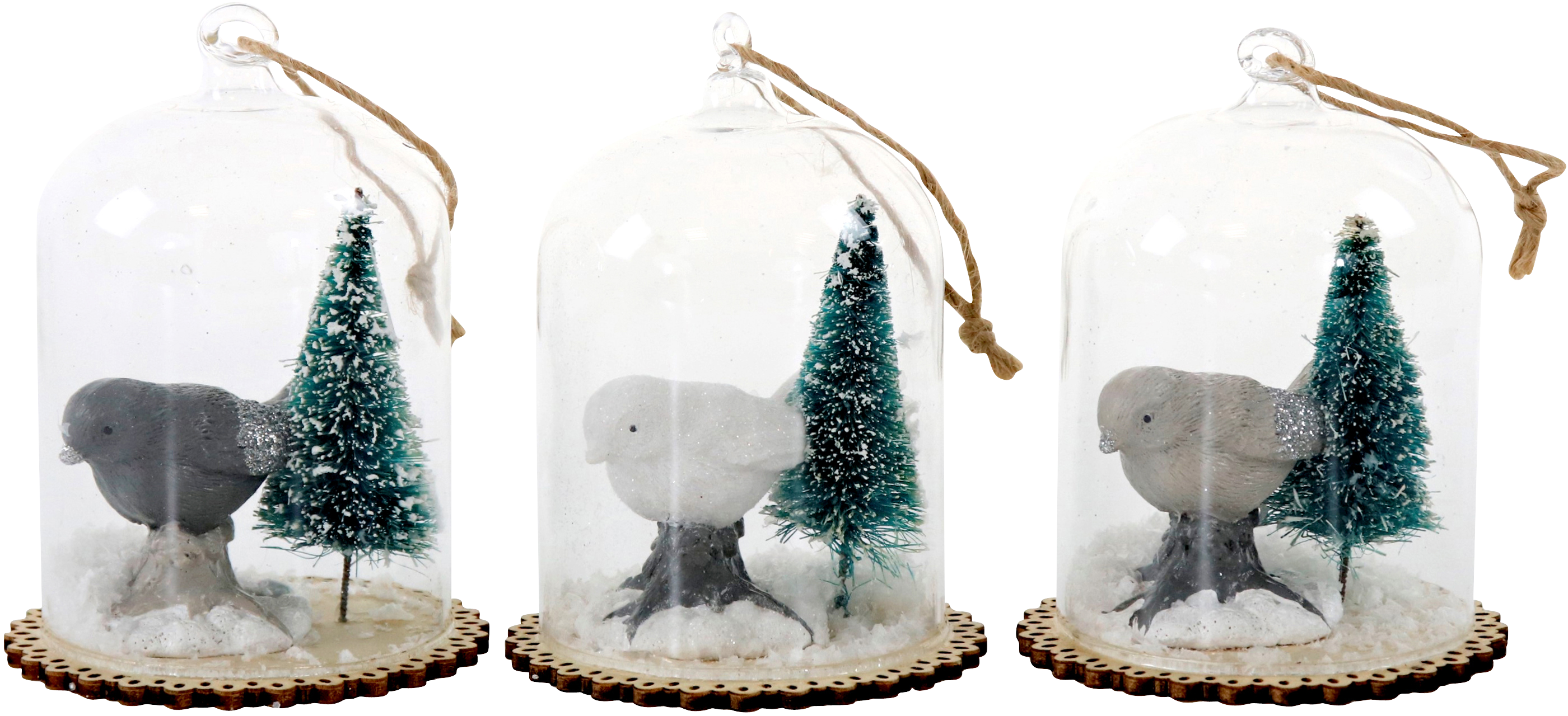 2896 GLASSJEWELRY EISVOGEL  S/3