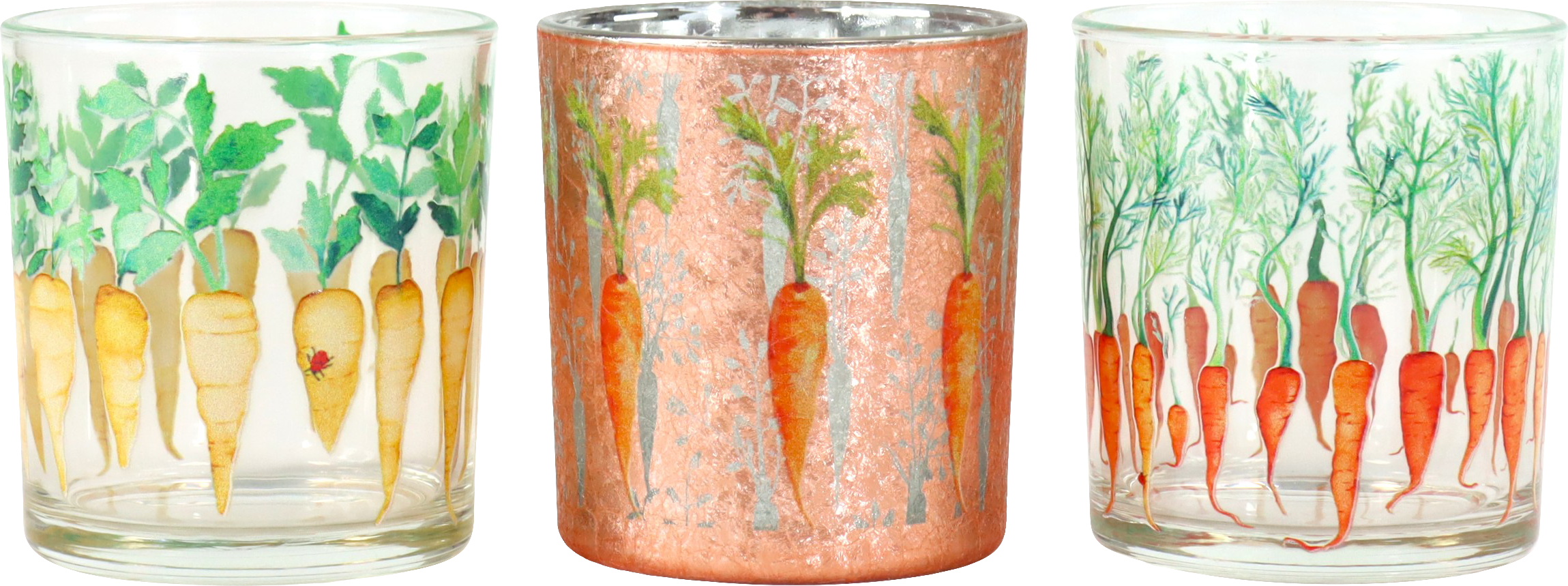 2964 VOTIVES COZY CARROTS  S/3
