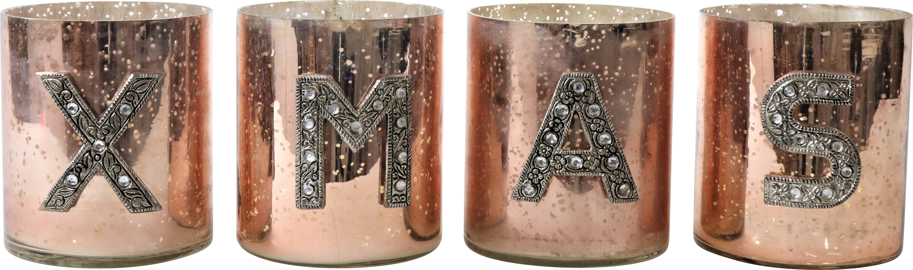 3333 PORTACANDELE  XMAS  4PZ