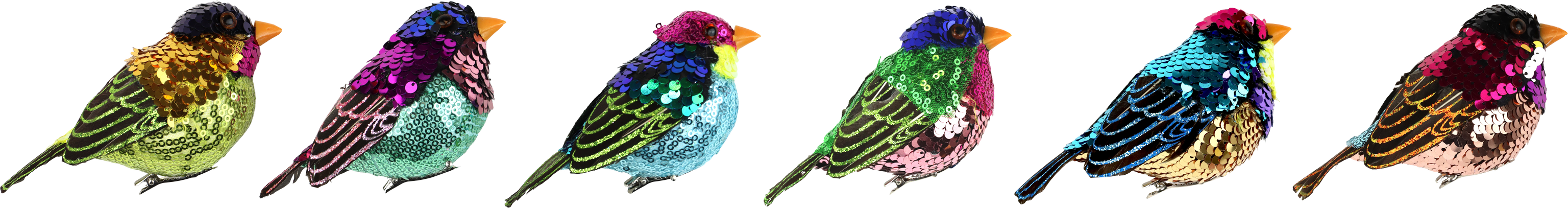 3600 ZIERVÖGEL SPARKLE WINGS  S/6