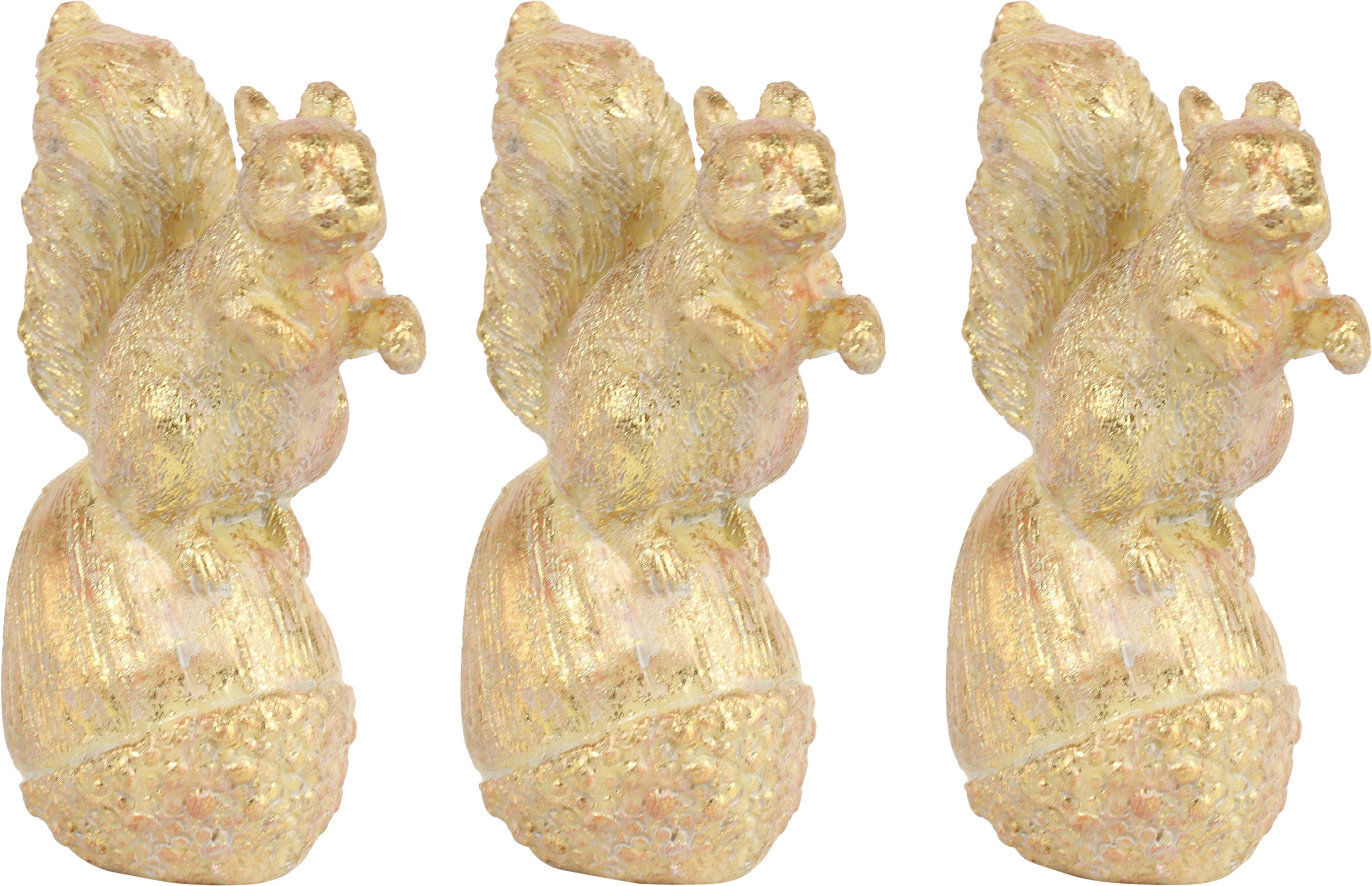 3627 SQUIRLS GOLDEN ACORN  S/3