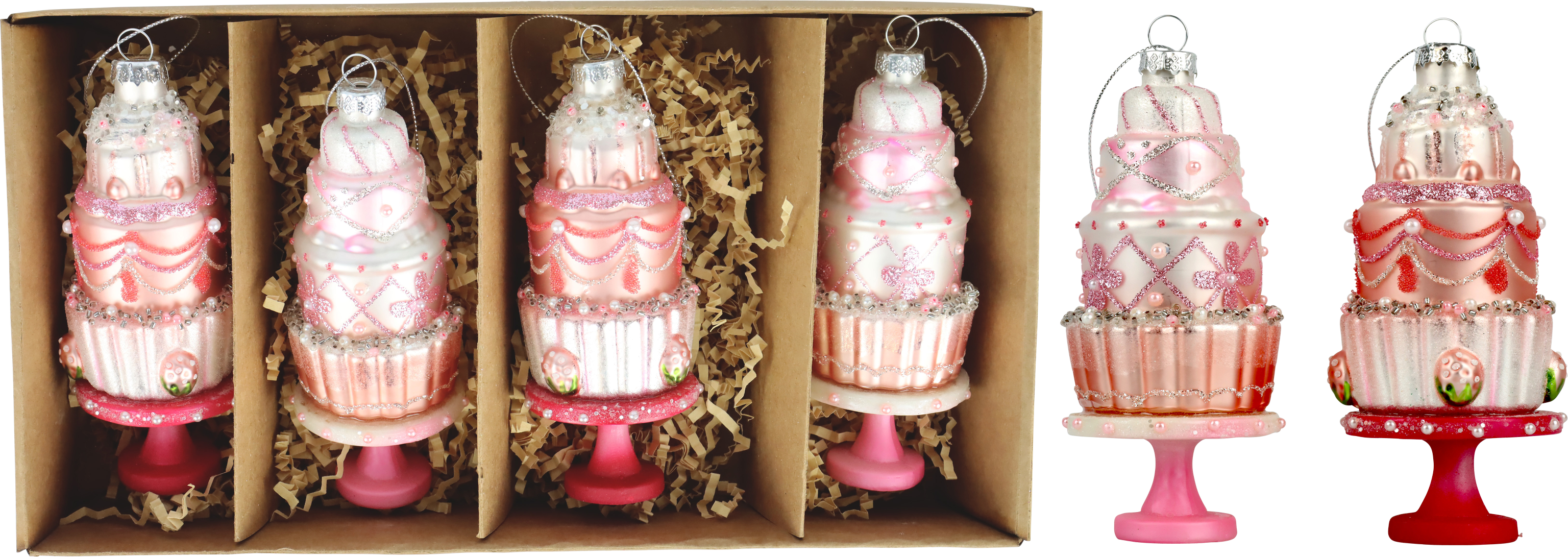 3765 GLASSCHMUCK CANDY CAKE  S/4