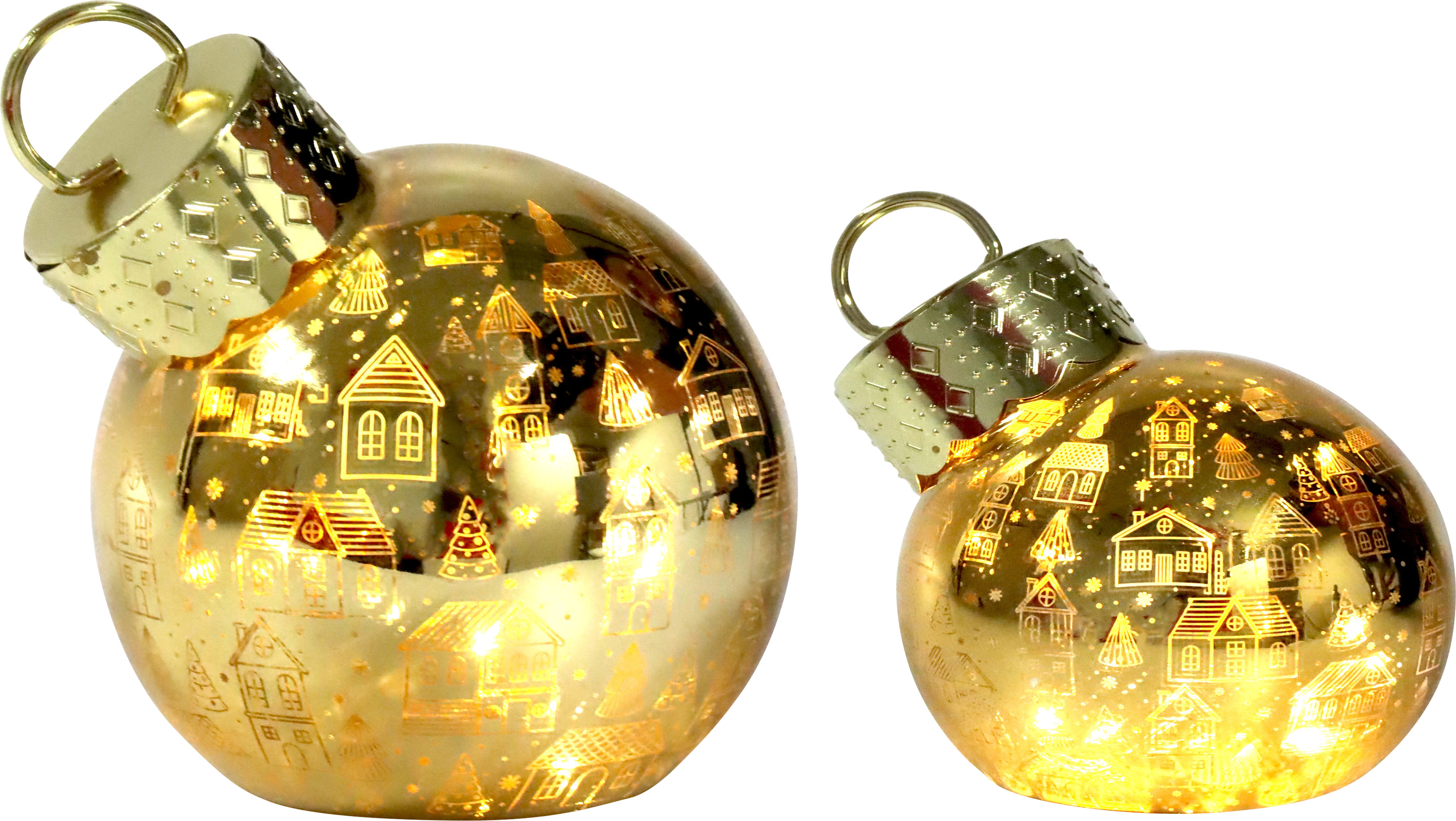 3915 LED-GLASKUGELN BRIGHT LIGHT  S/2