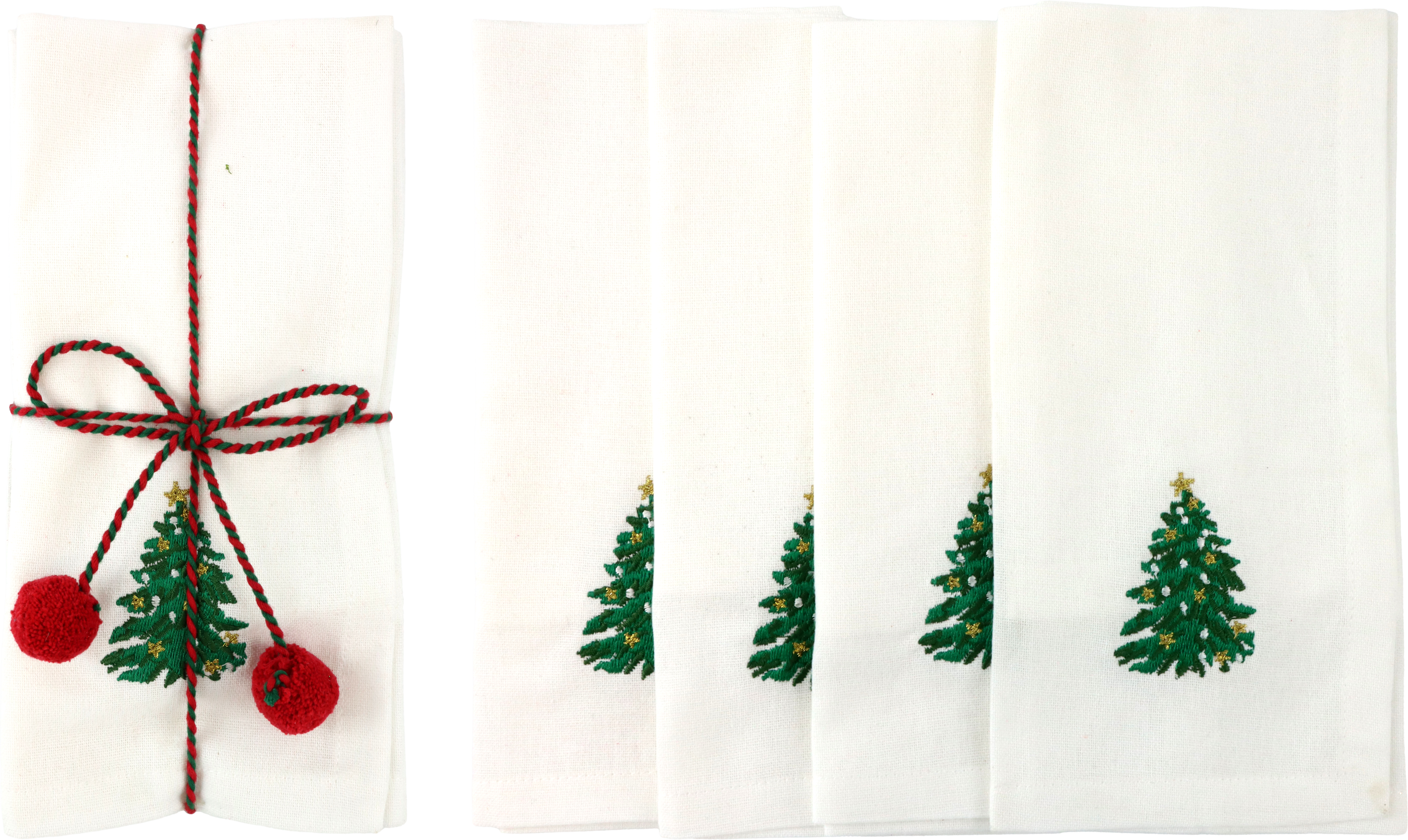 4022 NAPKINS CHRISTMASTREE  S/4