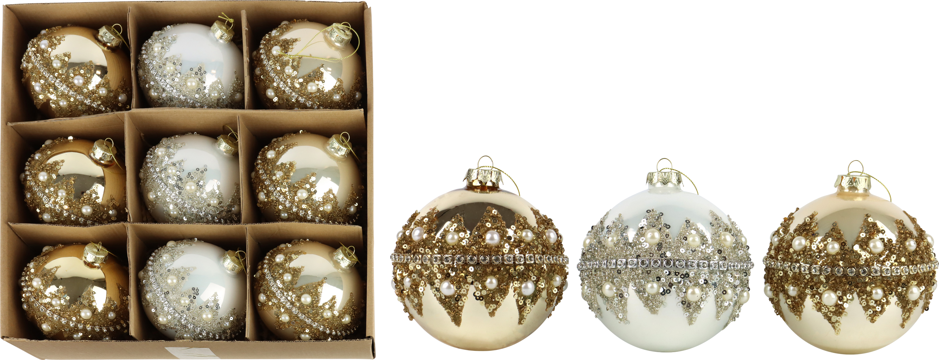 4115 GLASKUGELBOX OPULENT GLOW  S/9