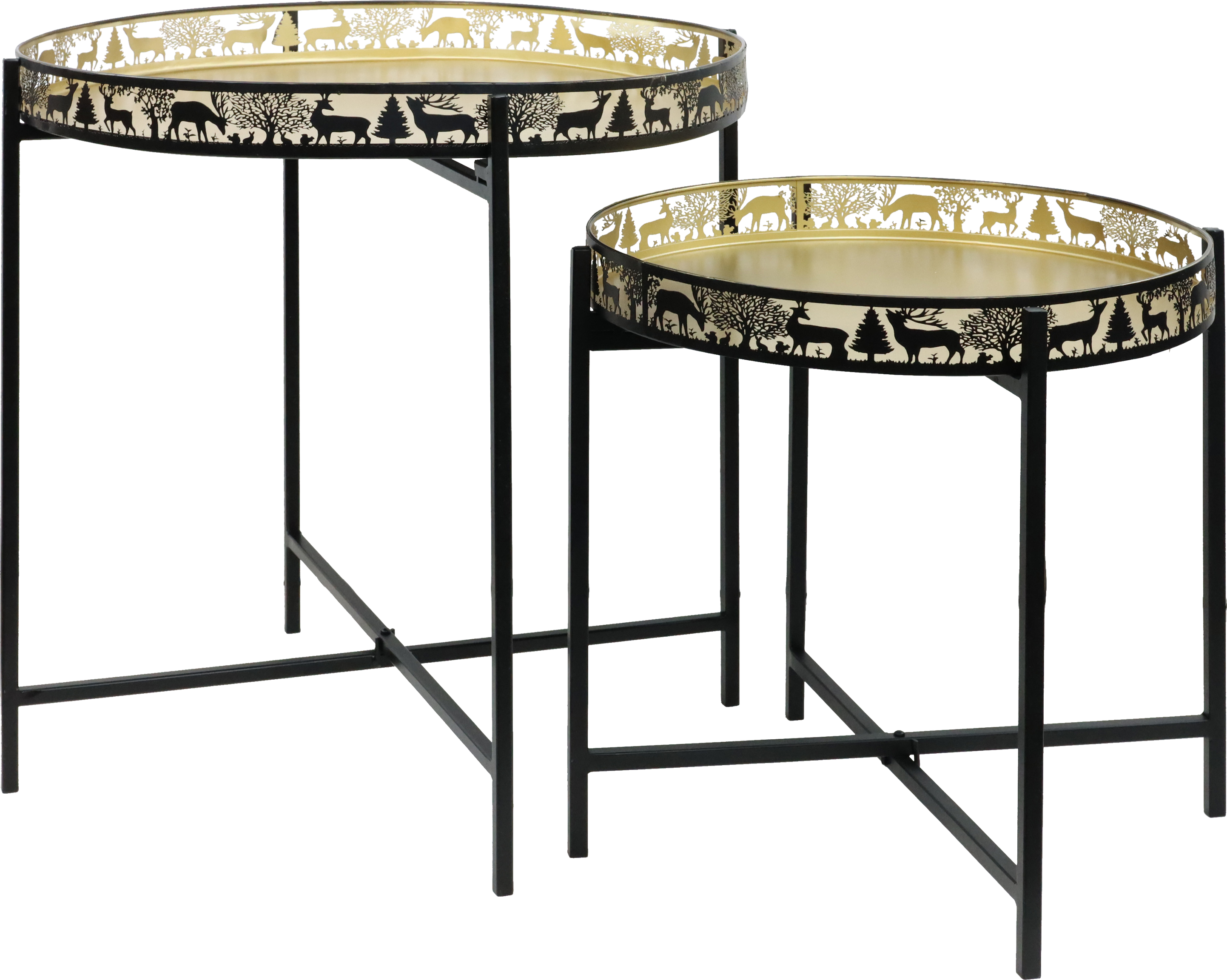 4255 TAVOLINI CERVO D'ORO  2PZ