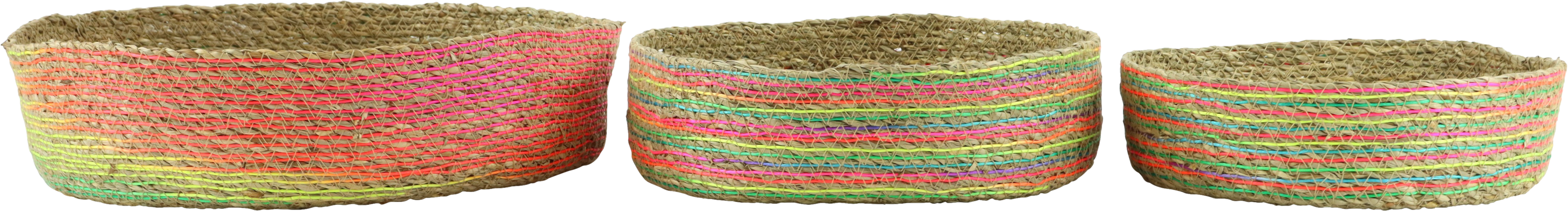 4484 BASKETS RAINBOW ROOTS  S/3