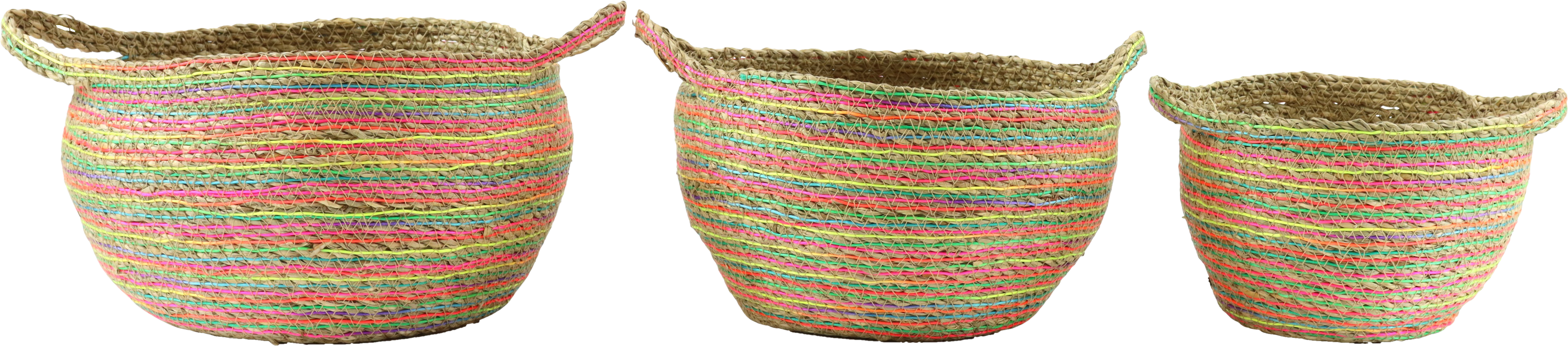 4487 BASKETS RAINBOW ROOTS  S/3