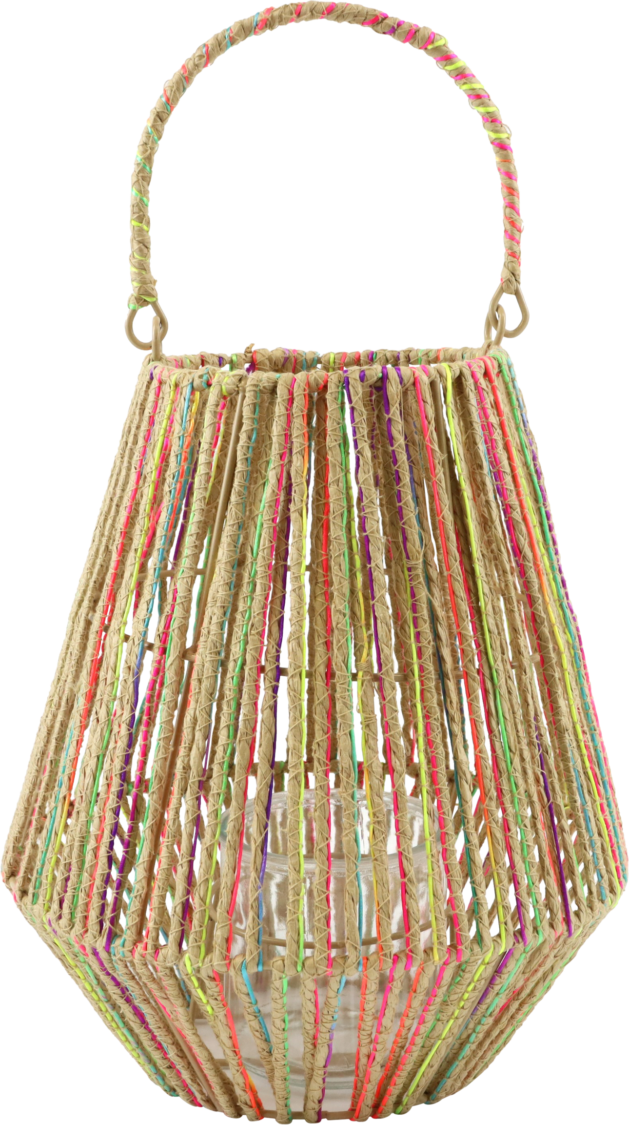 4492 LANTERN W.GLASS RAINBOW ROOTS