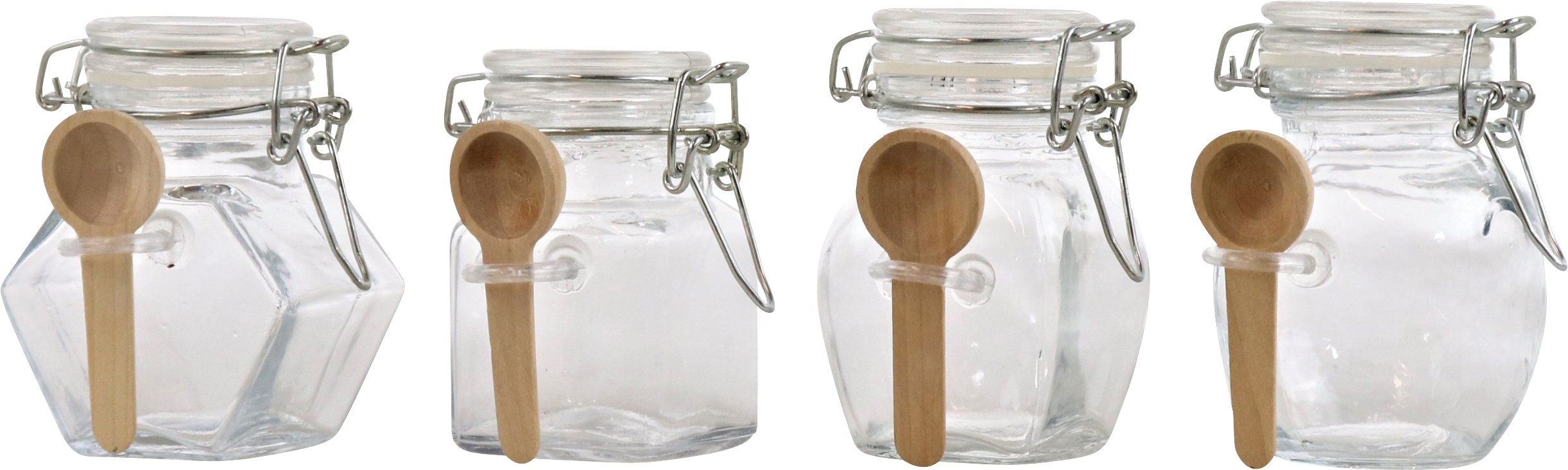 4614 VORRATSGLÄSER M.LÖFFEL S/4