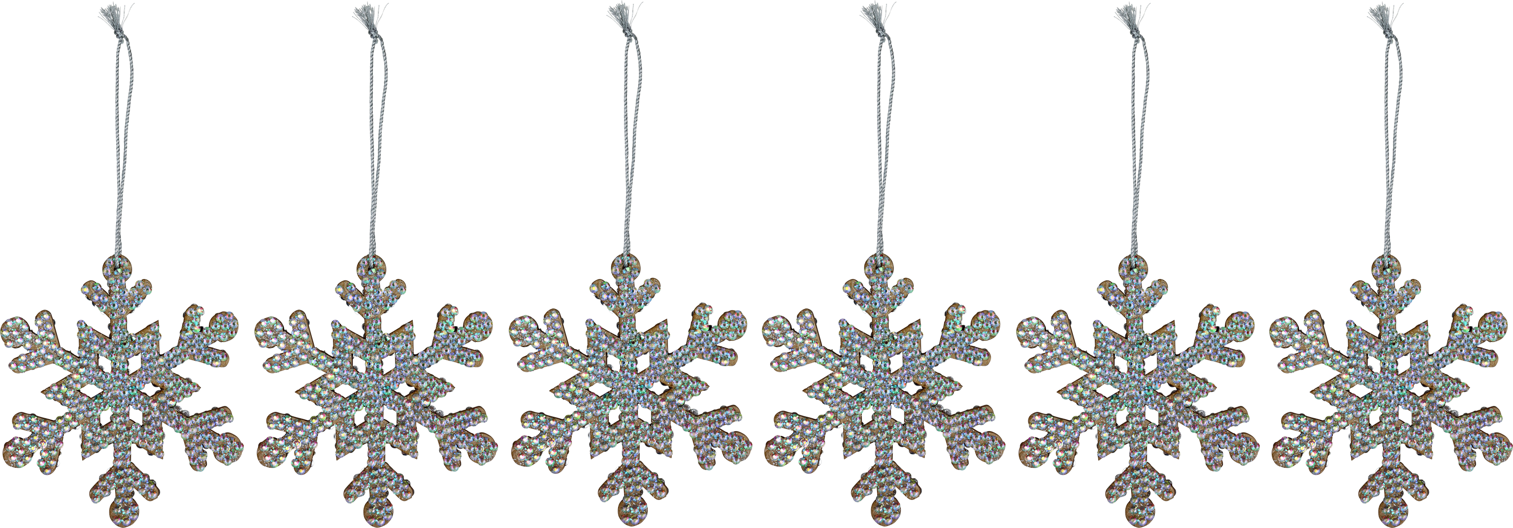 4754 PENDENTE CRISTALLO SNOWFLAKE  6PZ