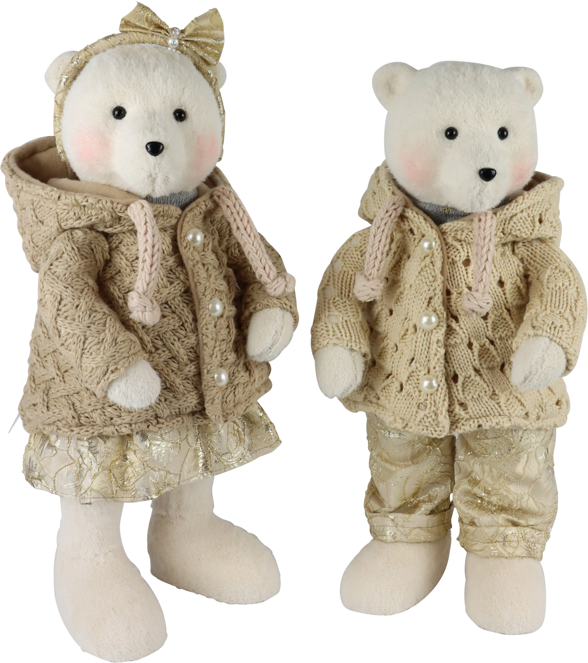 5057 BEARS COZY KNITS  S/2