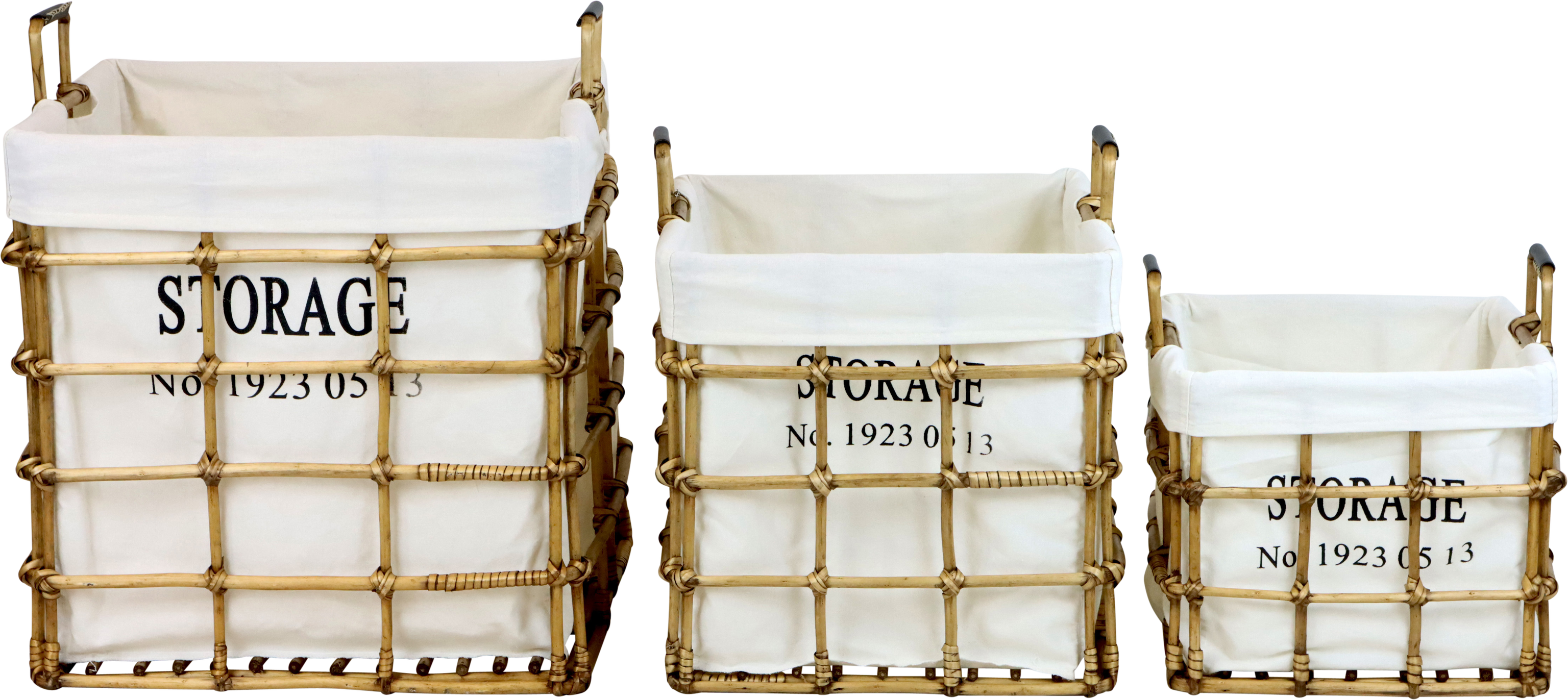 5215 CESTAS DE RATÁN  HAMPTONS  S/3