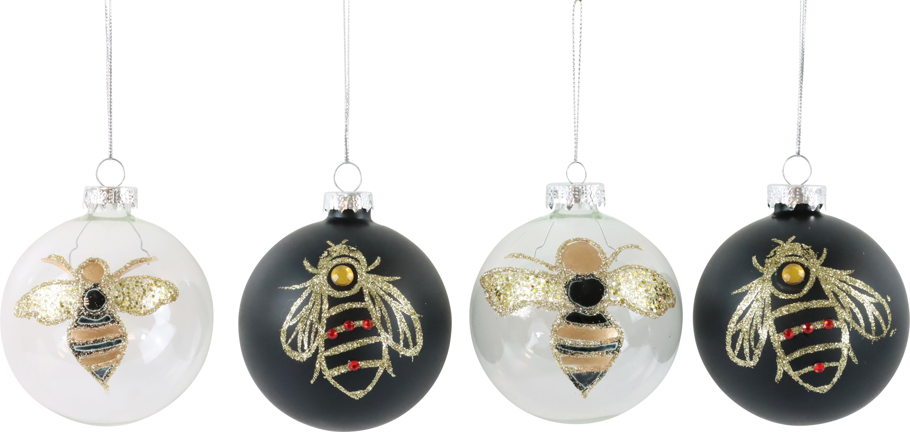5540 GLASSJEWELRY BEE  S/4