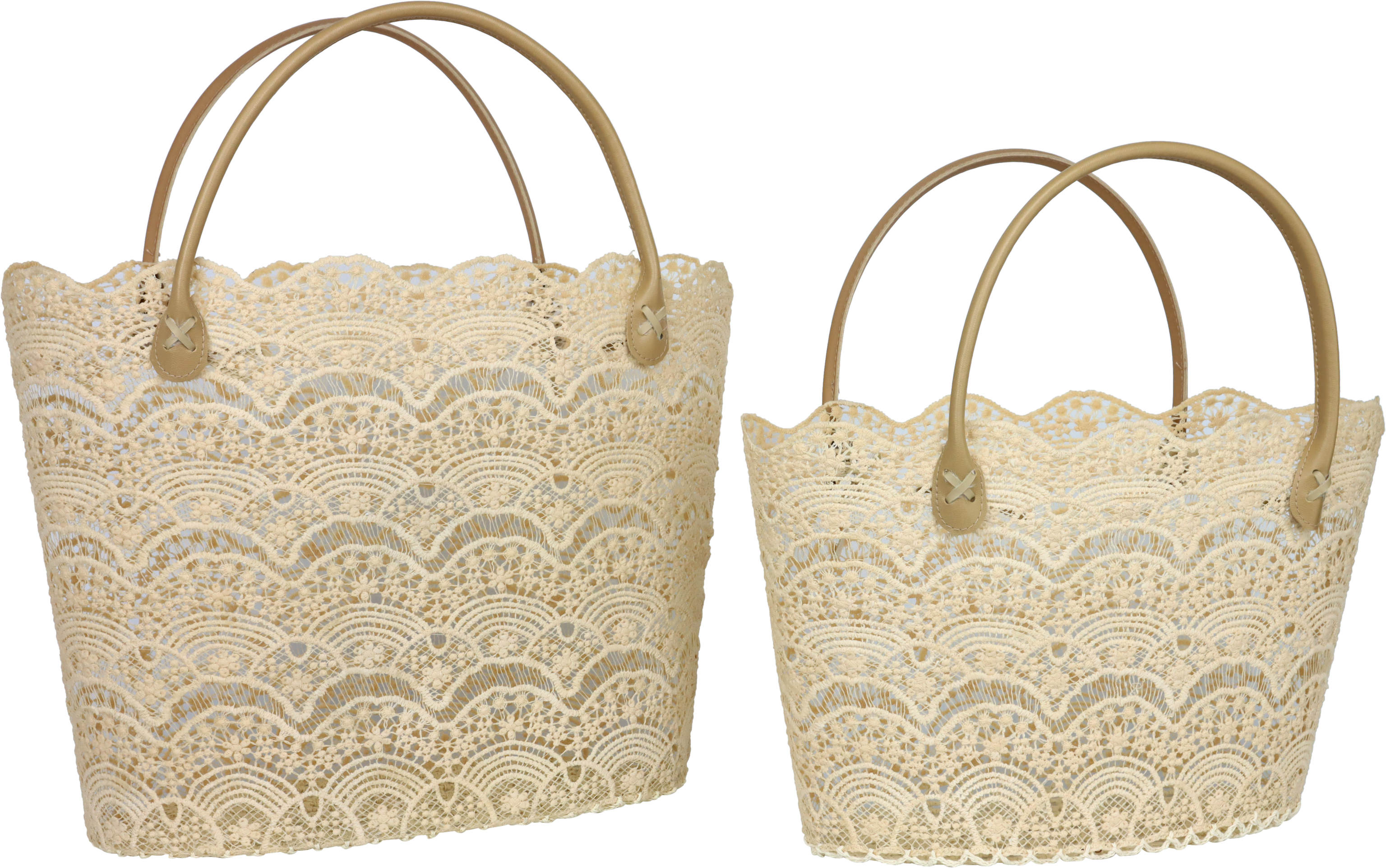 5612 KORBTASCHEN LACE  S/2