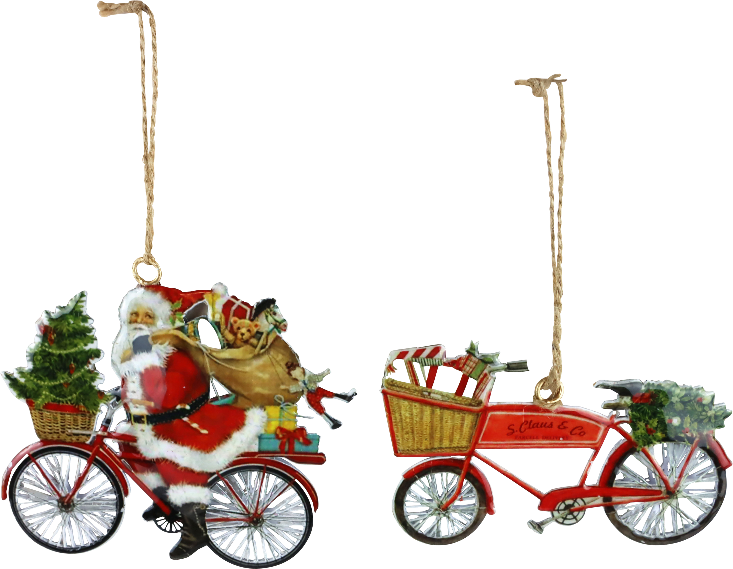 5796 APPENDINO DECORATI XMAS BIKES  2PZ