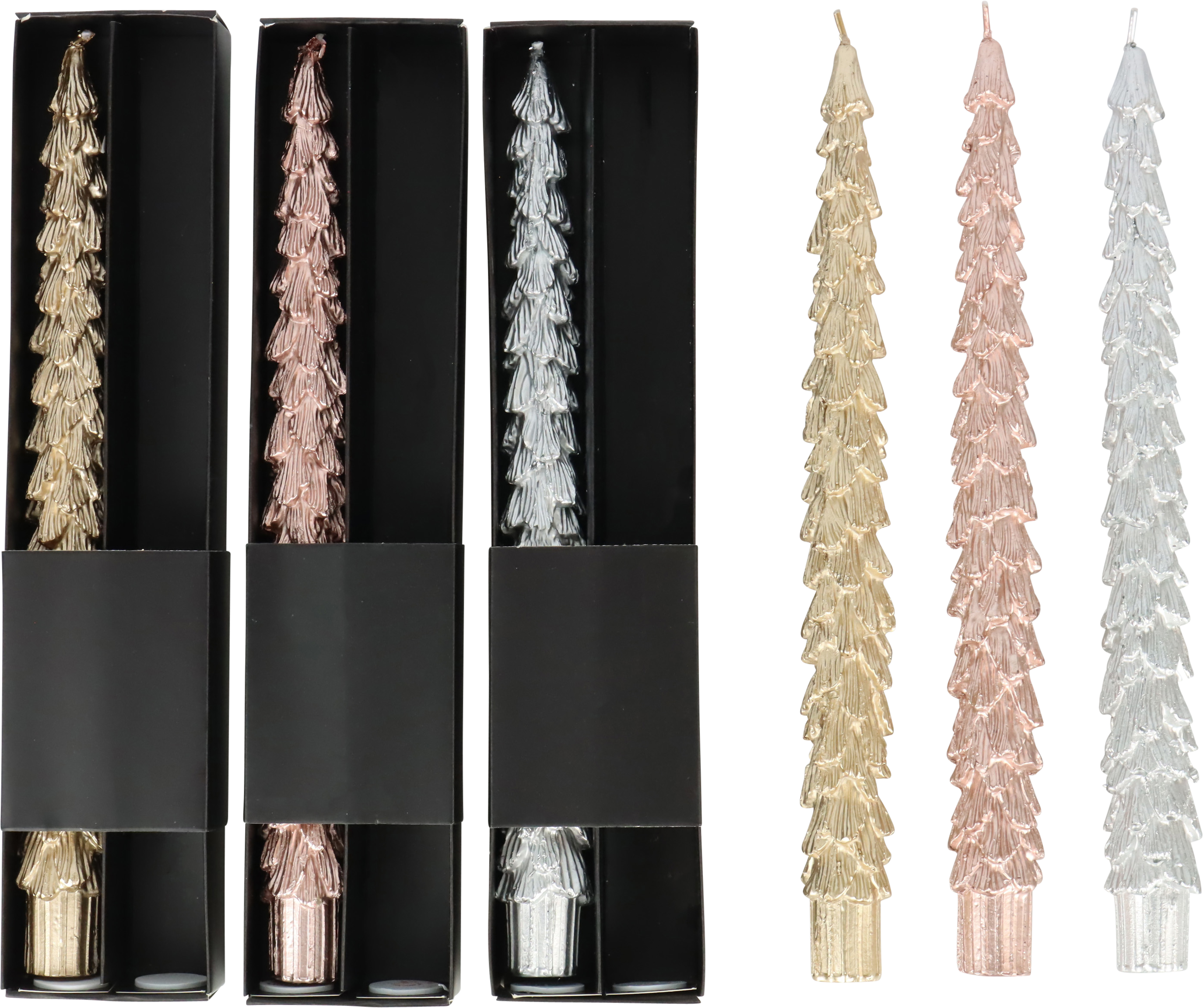 6151 CANDELS FOREST FLAME  S/6