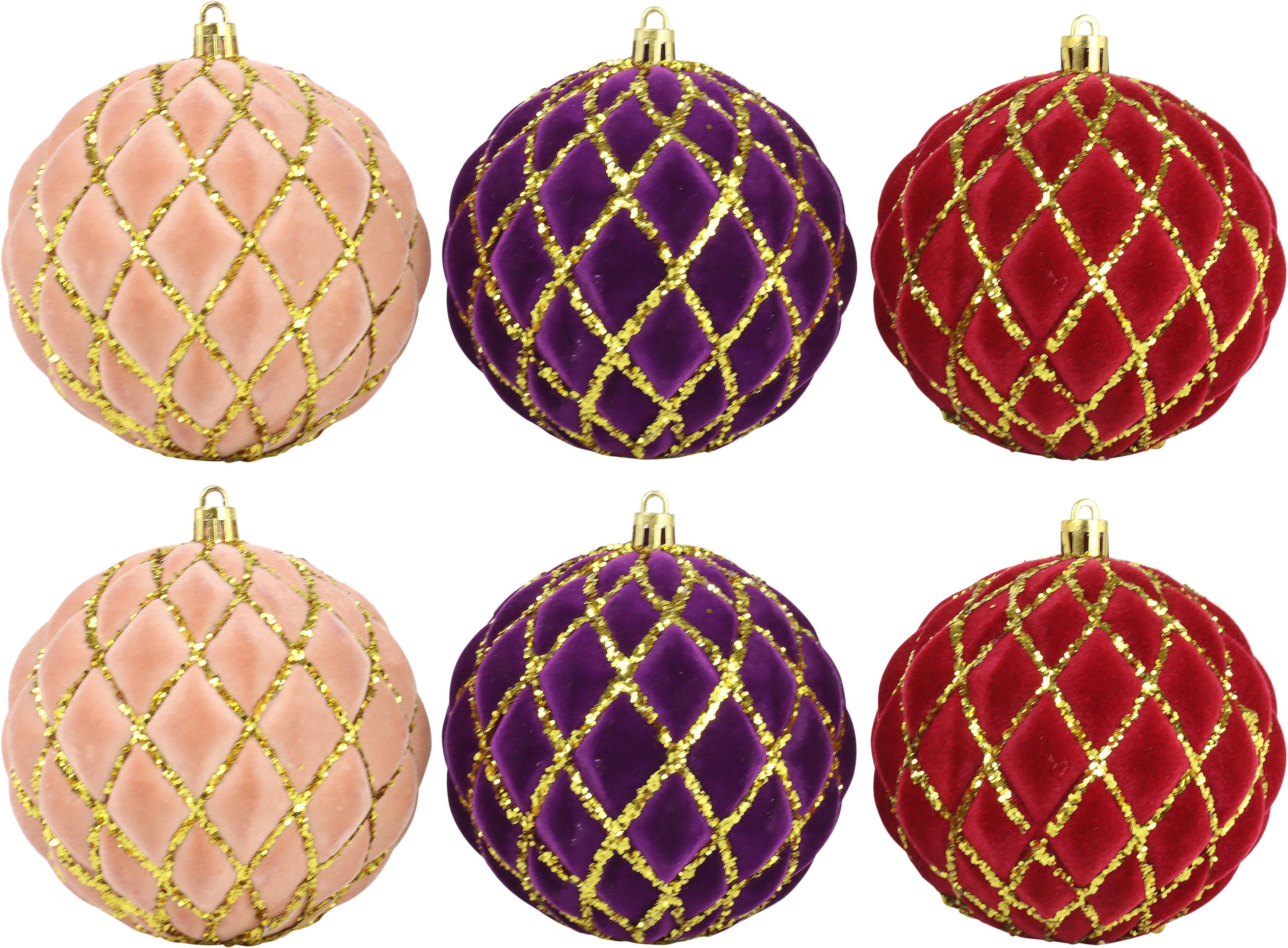 6387 VELVETBALLS VELVET GLOW  S/6