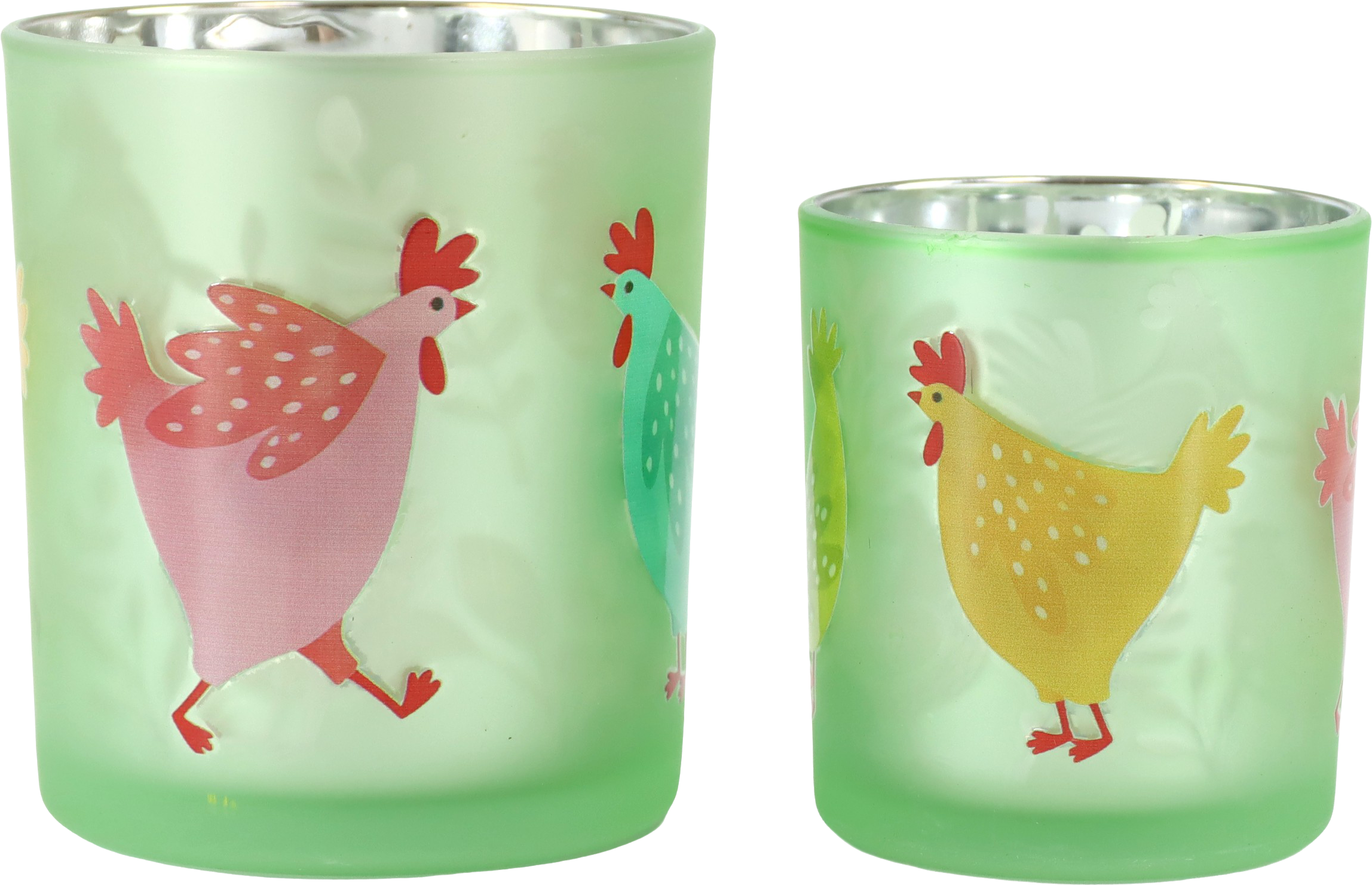 6418 VOTIVES HAPPY HEN  S/2