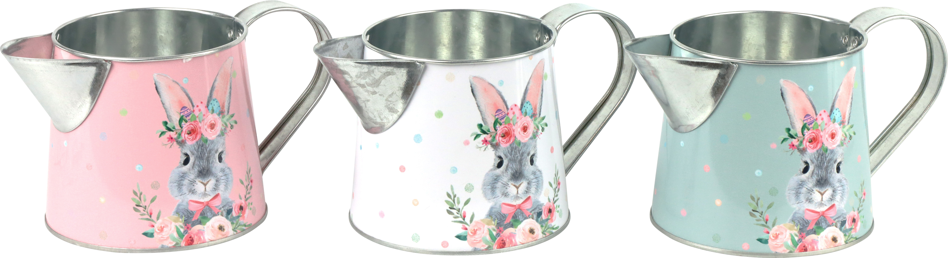 7050 HENKELKANNEN FLORAL RABBIT  S/3