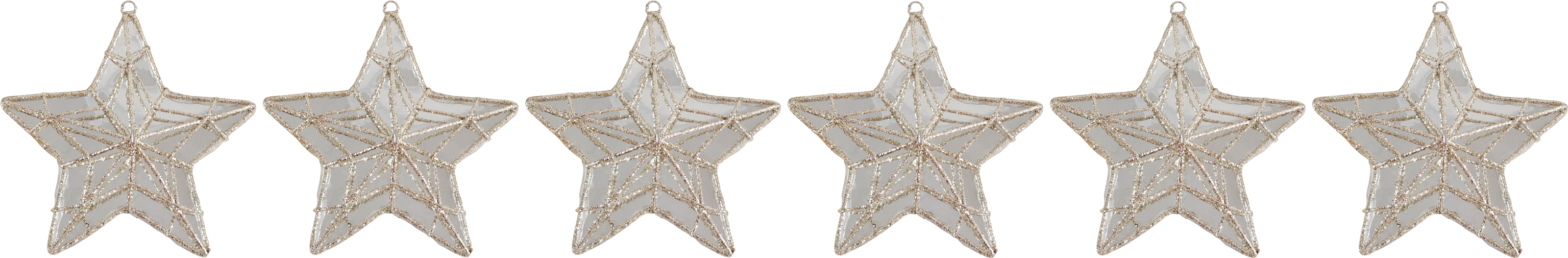 7521 HANGING STARS LUSTRE  S/6