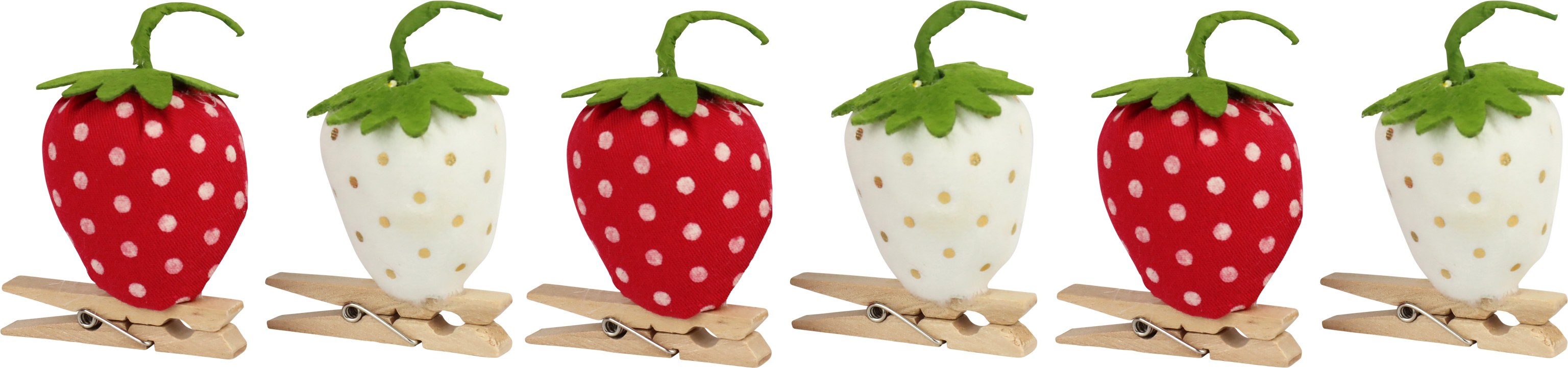 7677 KLAMMERN ERDBEEREN  S/6