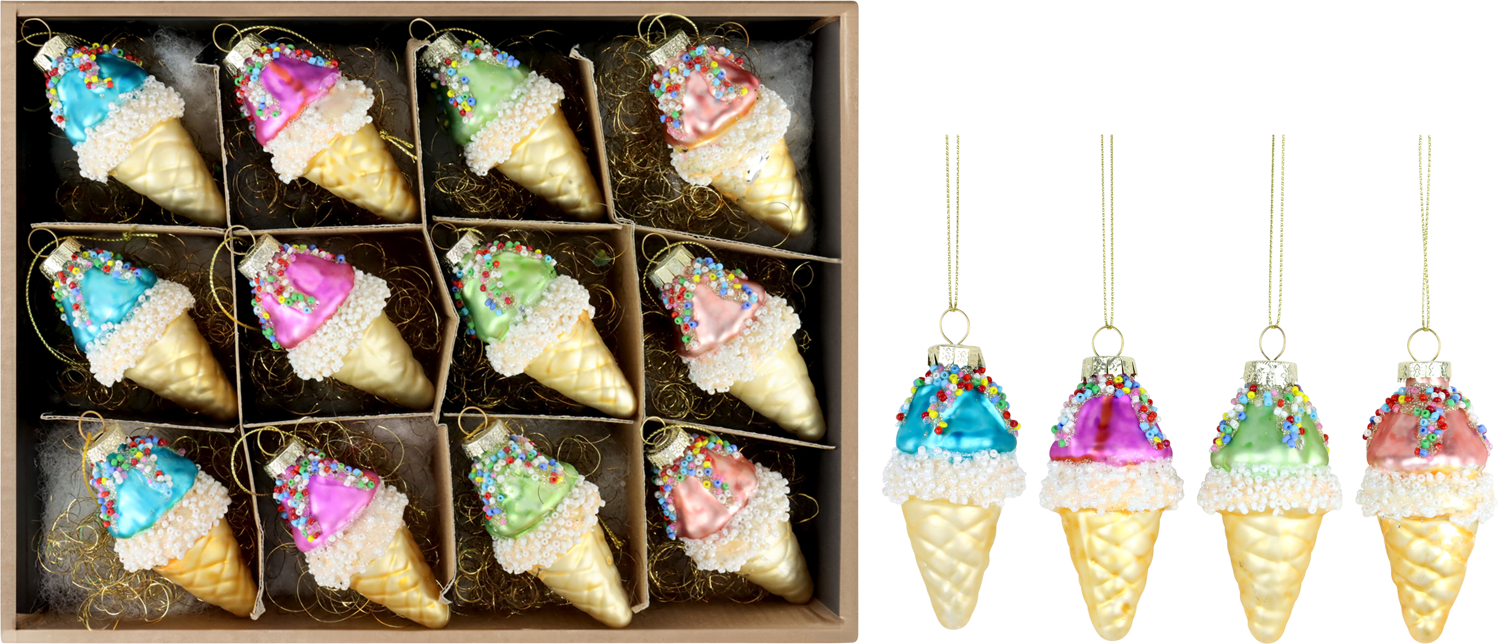 7874 DISPLAY GIOIELLI VETRO SUNDAE  12PZ