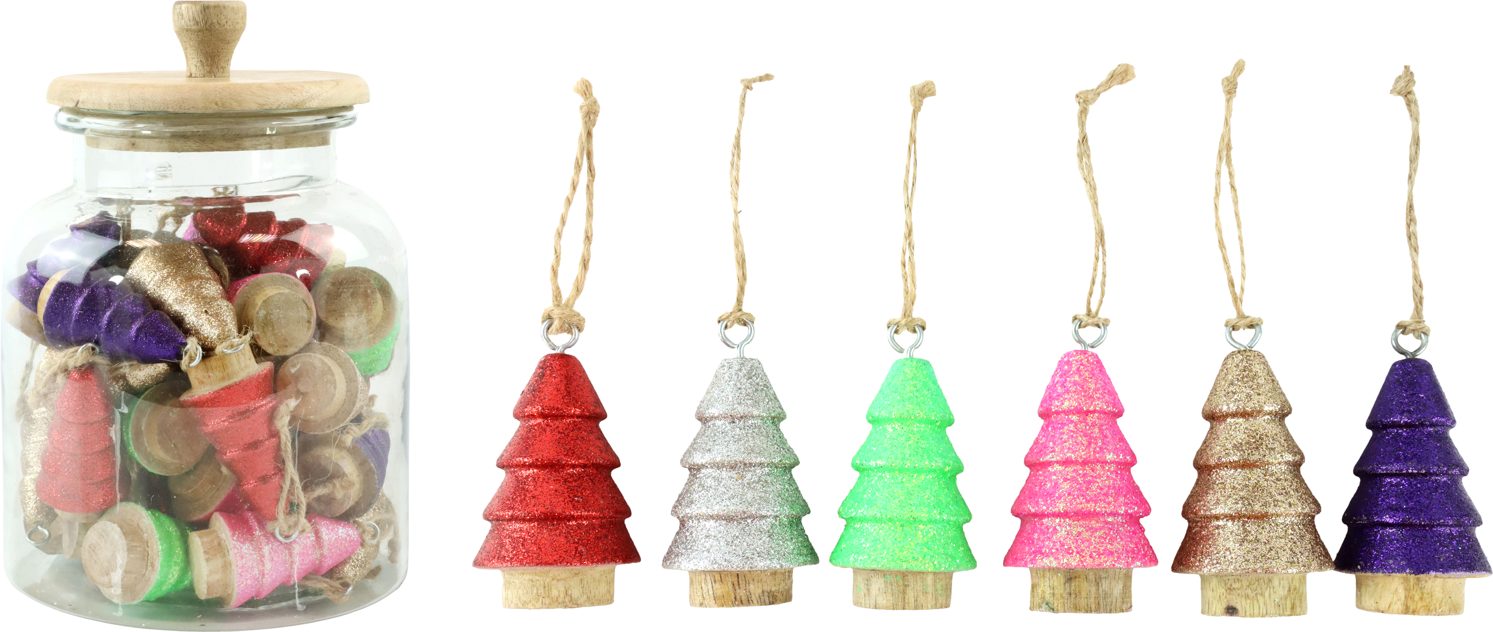 7903 GLITTERTREES IN JAR S/37