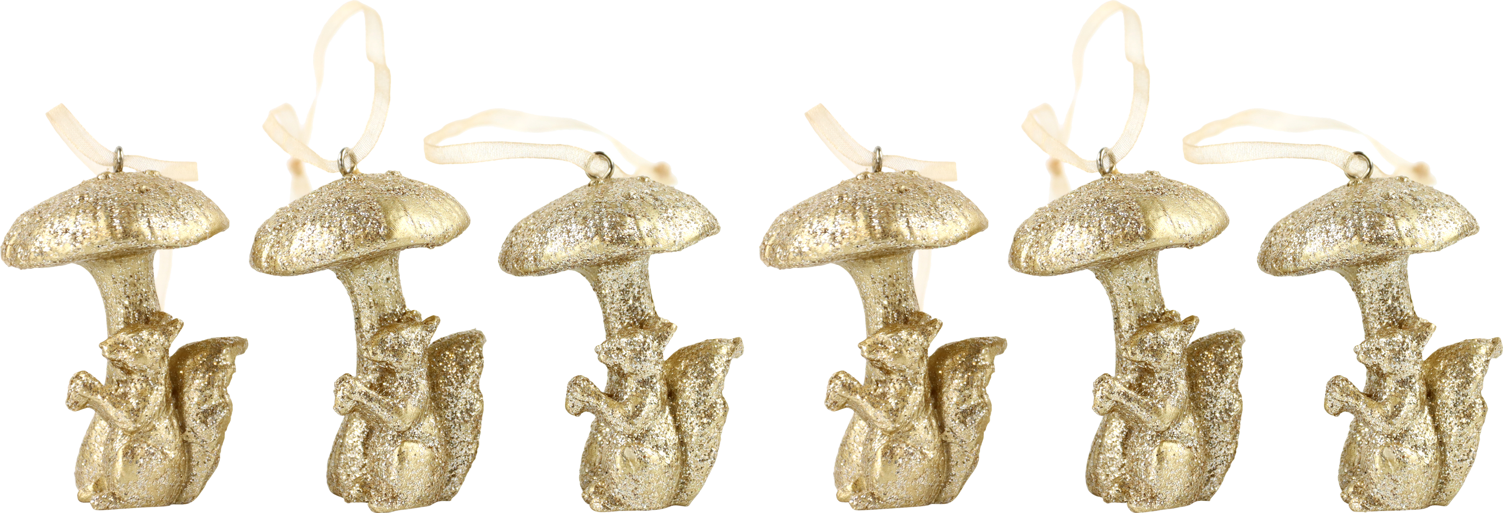 8082 ADORNO COLGANTE  SETA DE ORO  S/6