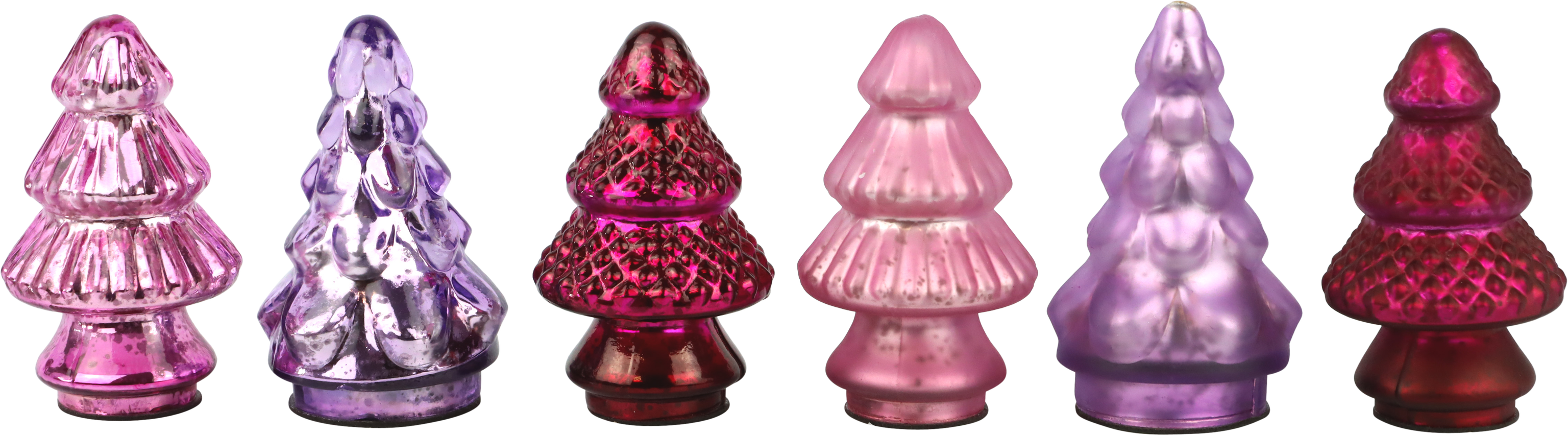 8284 ALBERI DI VETRO CARNIVAL  6PZ