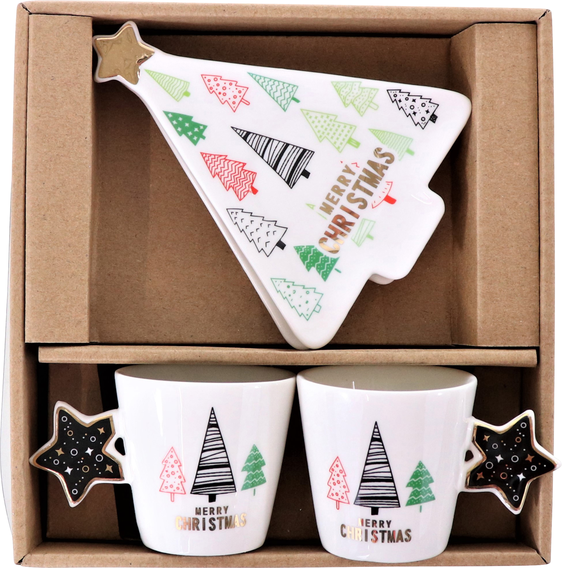 8371 ESPRESSO-SET XMAS  S/2