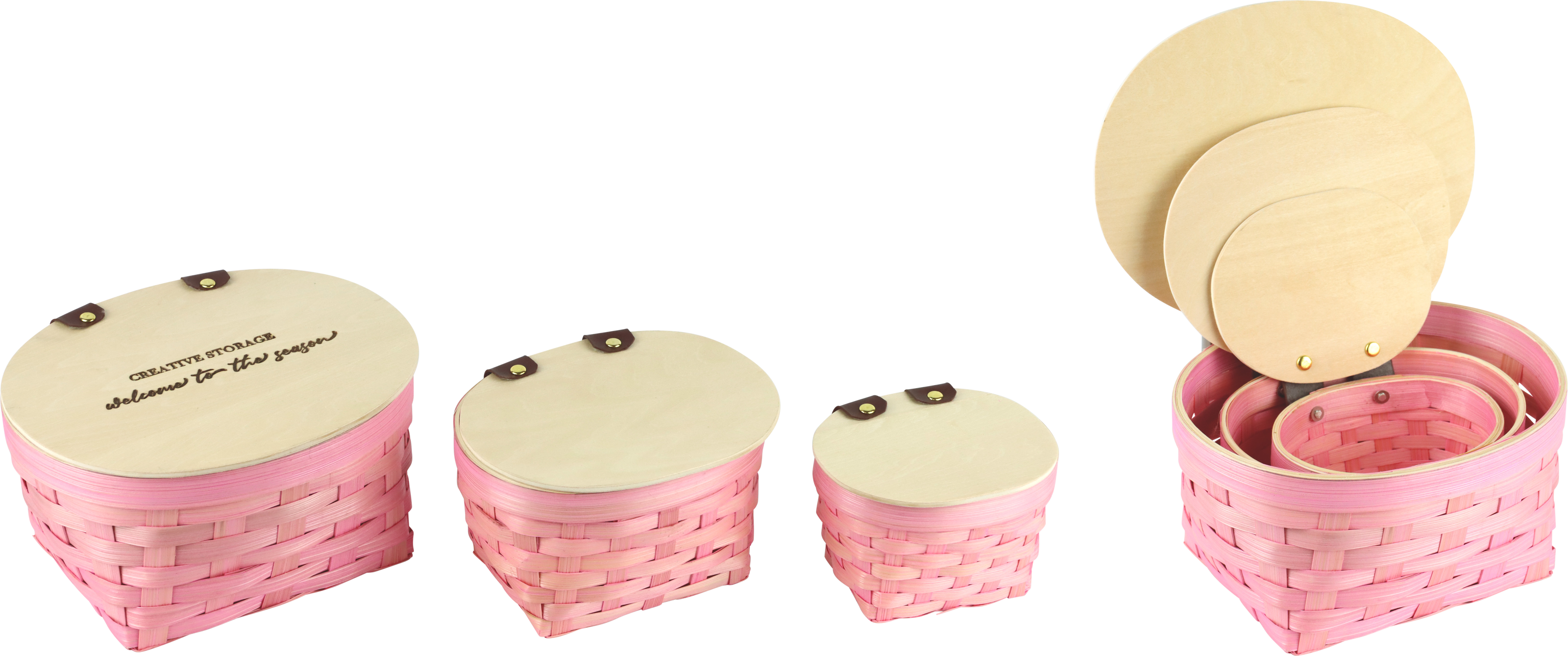 8423 DECKELKÖRBE STORAGE  S/3