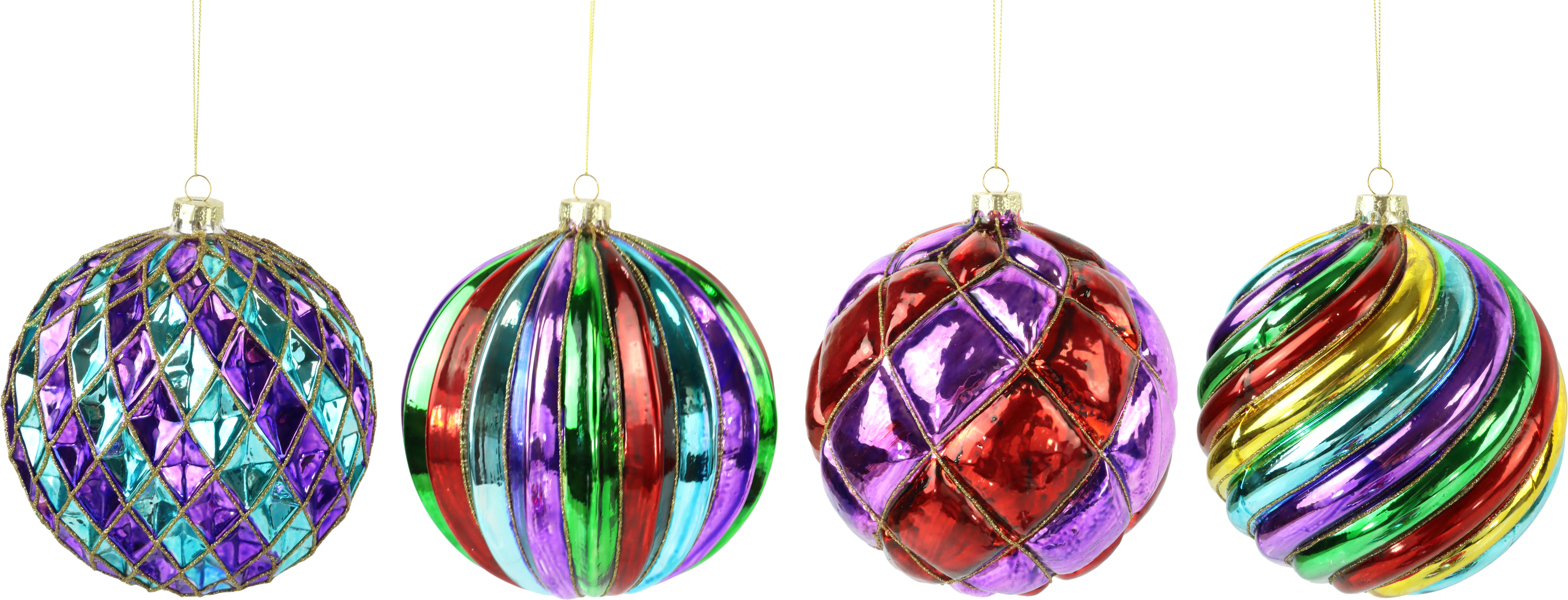 8430 GLASSBALLS COLOUR CLASH  S/4