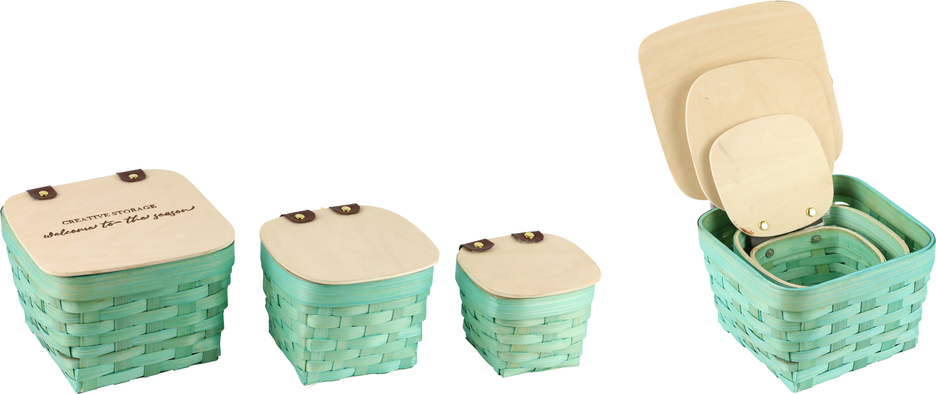 8432 DECKELKÖRBE STORAGE  S/3