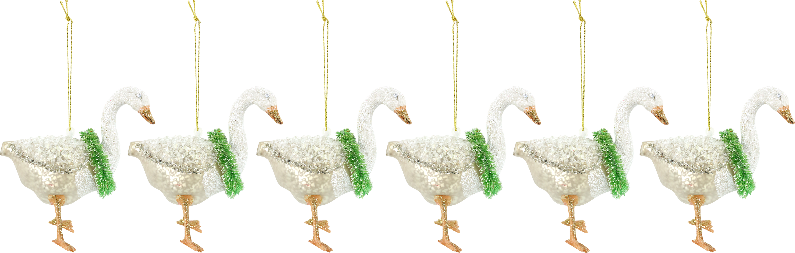 8499 GLASS JEWELLERY WEIHNACHTSGANS S/6