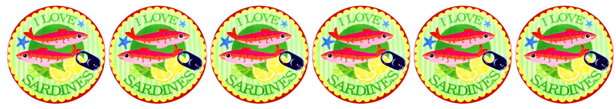 8521 UNTERSETZER I LOVE SARDINES  S/6