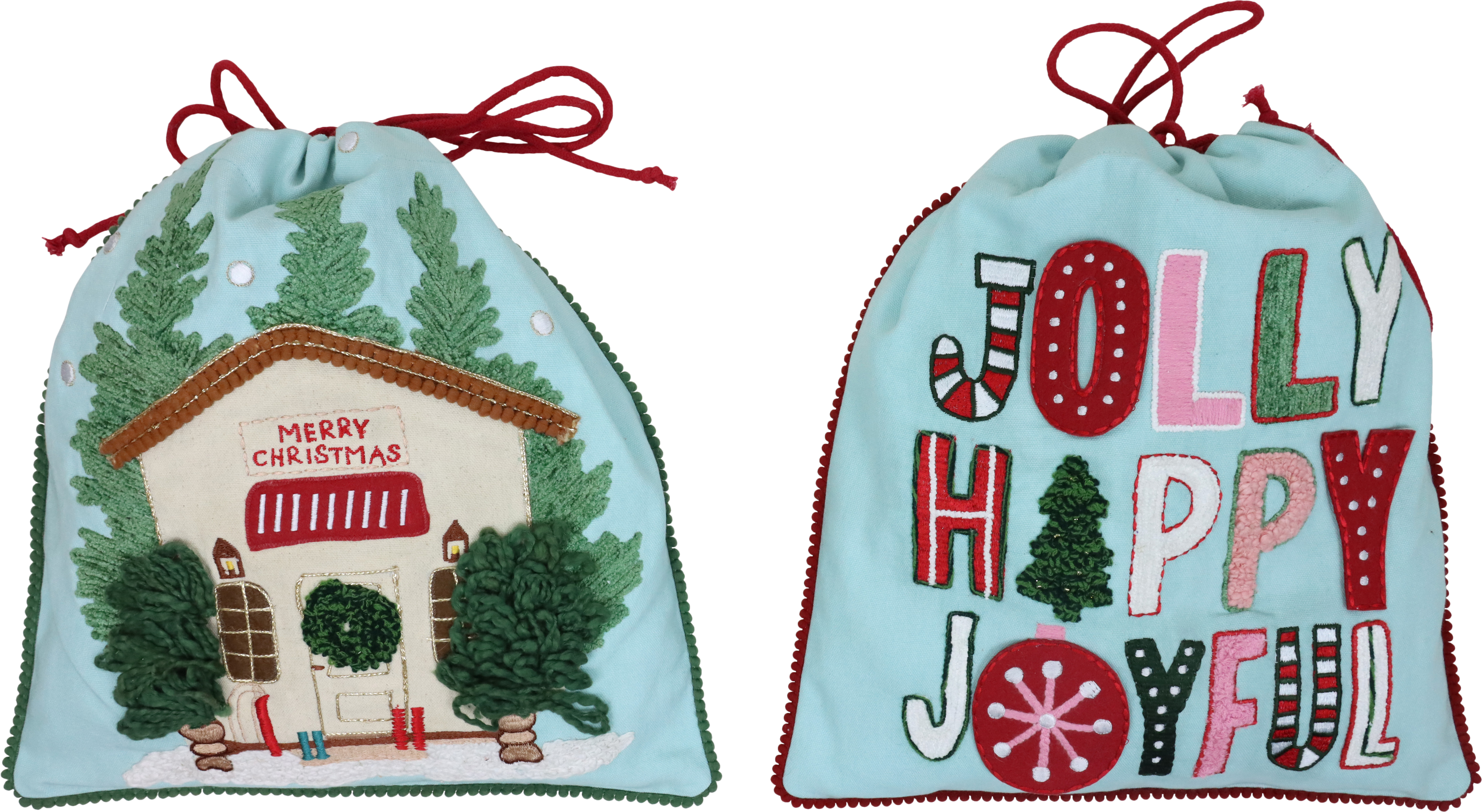 8727 XMAS BAGS CHALET CHIC  S/2