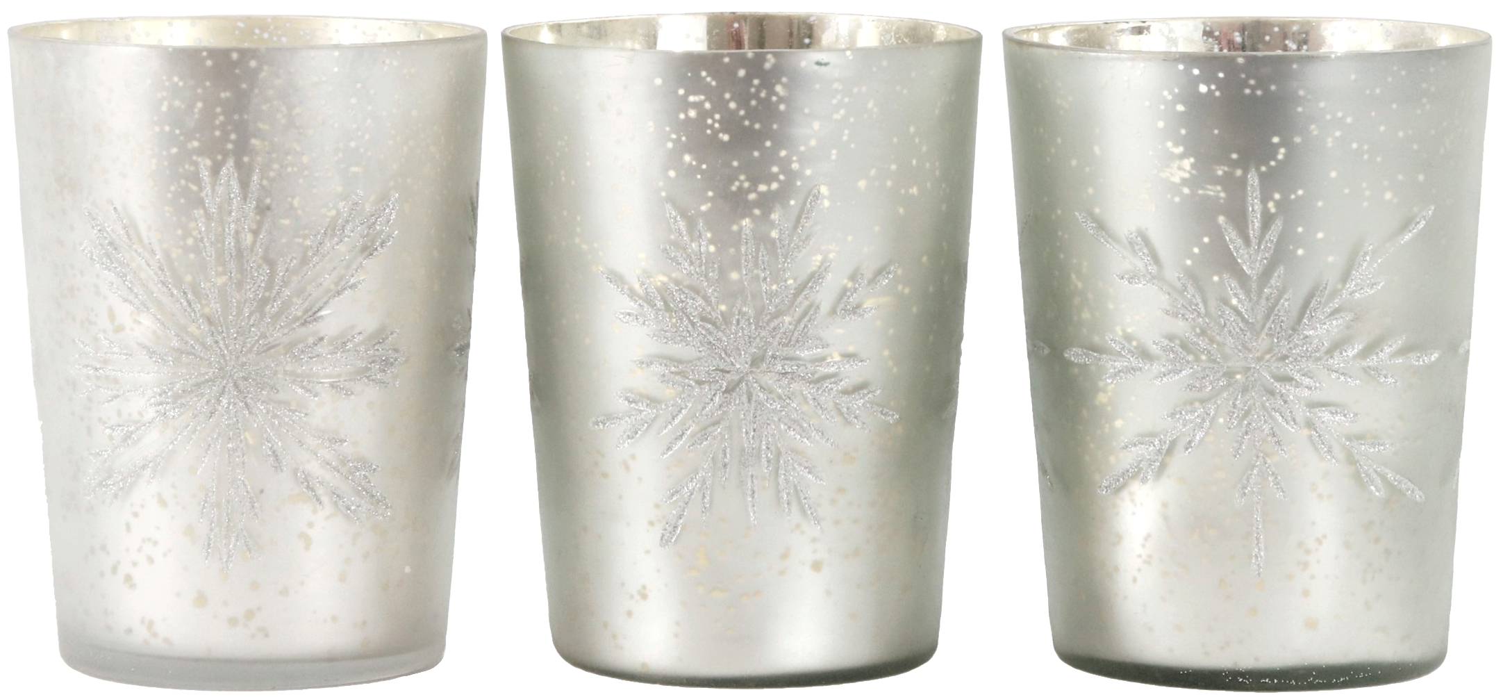 8863 PORTACANDELE  EISKRISTALL  3PZ