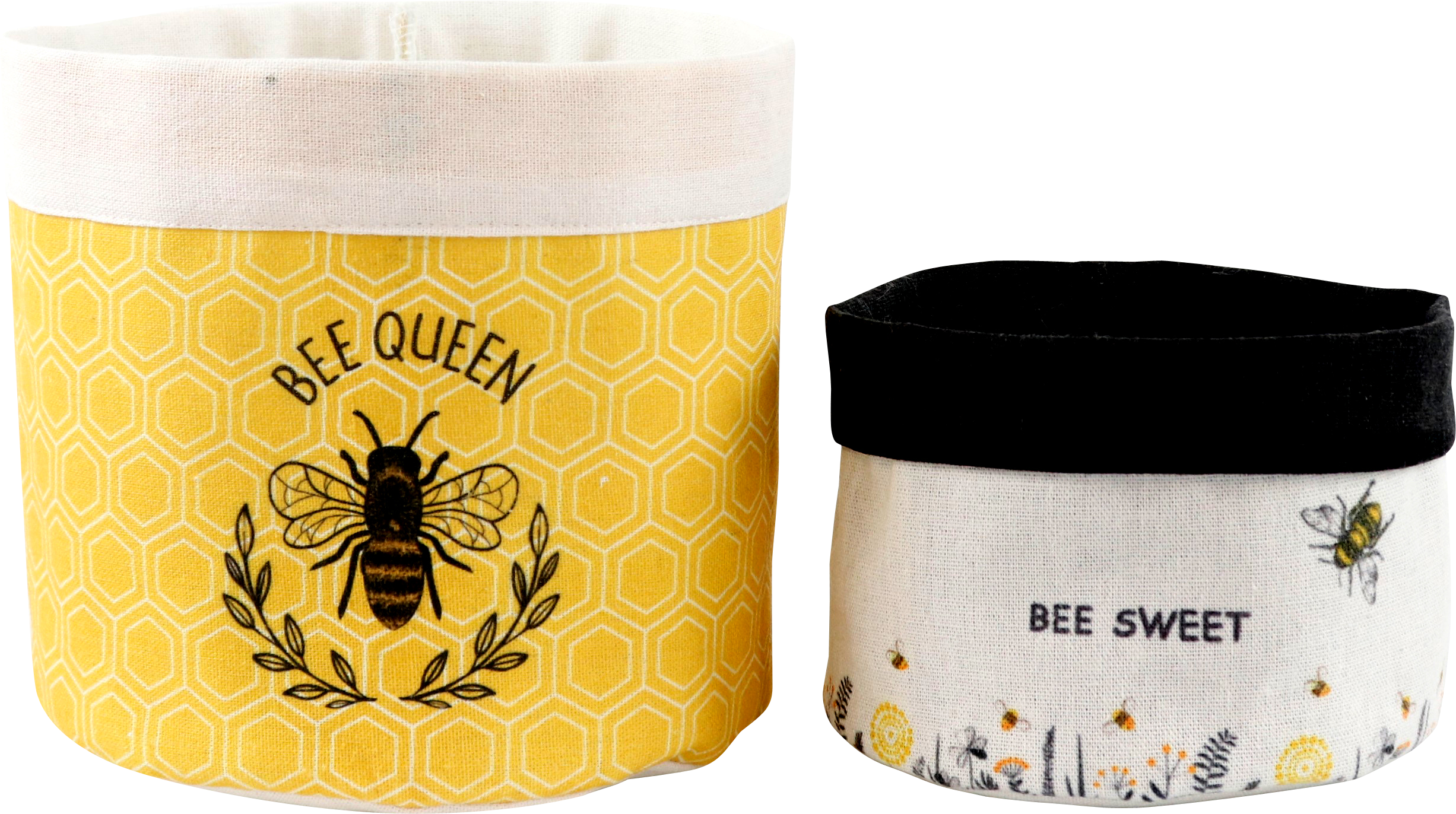 8914 STOFFKÖRBE BEE QUEEN  S/2